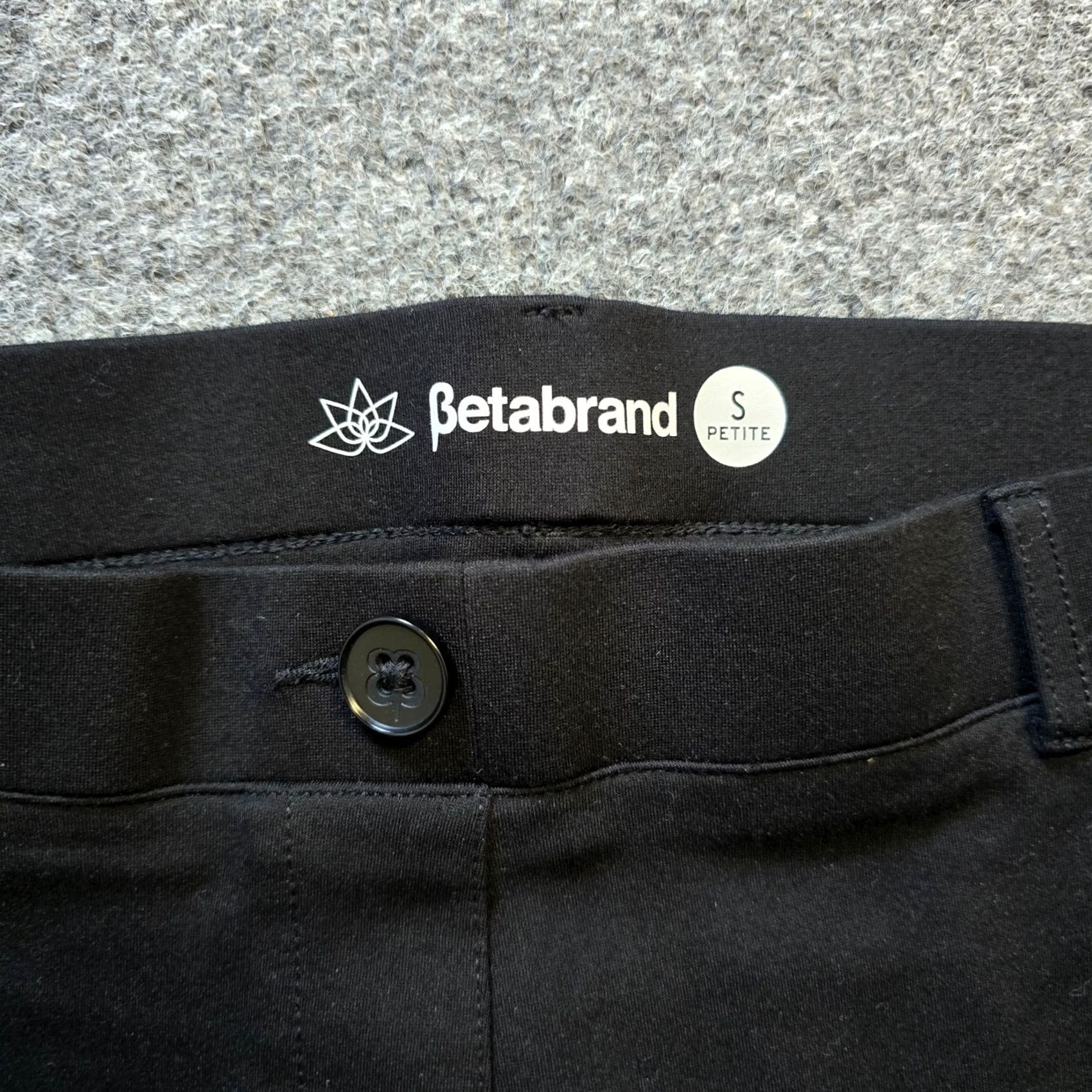 Vintage Betabrand Pants Womens Small Petite Black Stretch Straight Career Casual Capsule Pants Regular Mid Rise Front Flat Back Black Size 28" / US 6 / IT 42 - 3 Thumbnail