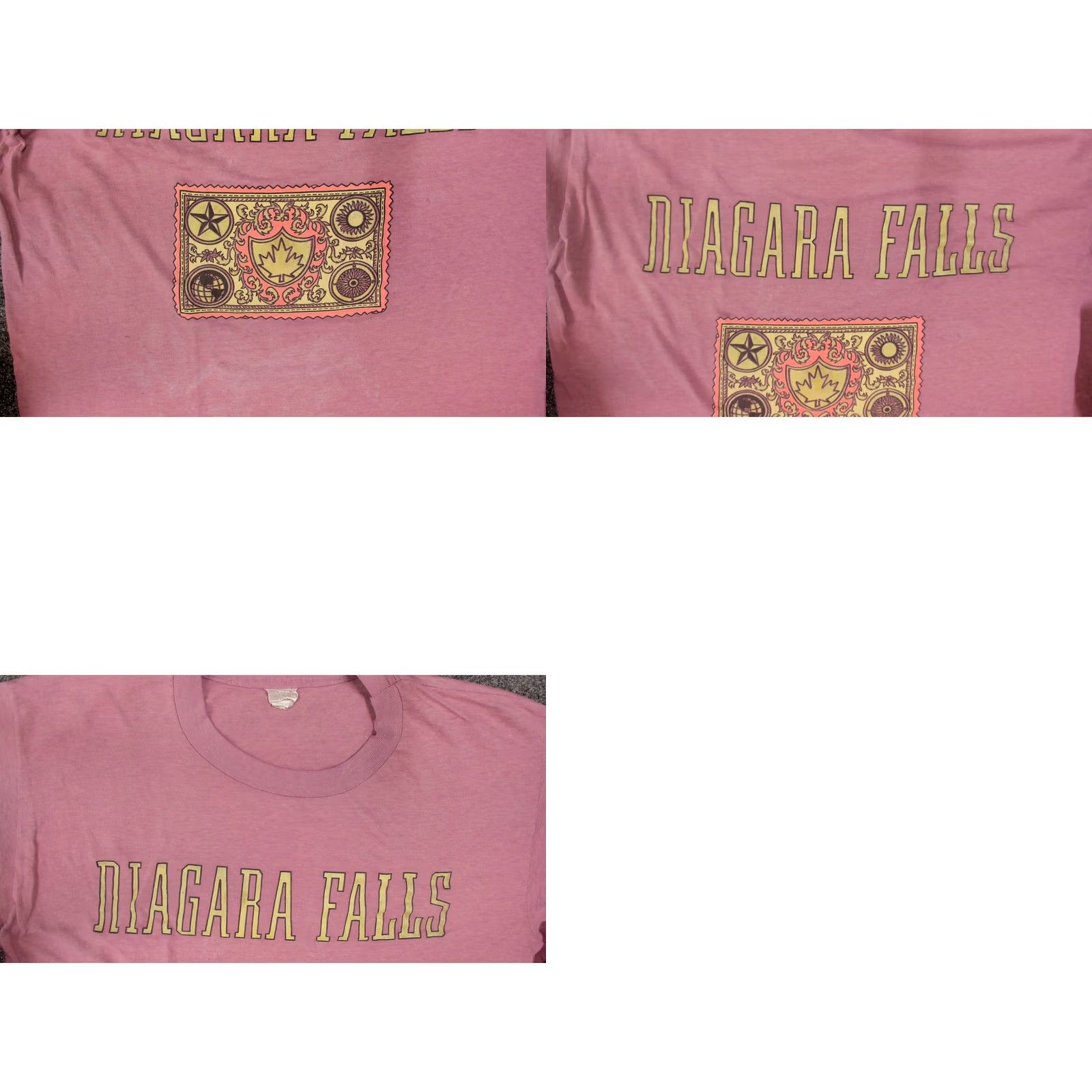 Vintage VINTAGE Niagara Falls Single Stitch Souvenir Tee Mens Large Mauve Pink Tee Size US L / EU 52-54 / 3 - 8 Thumbnail