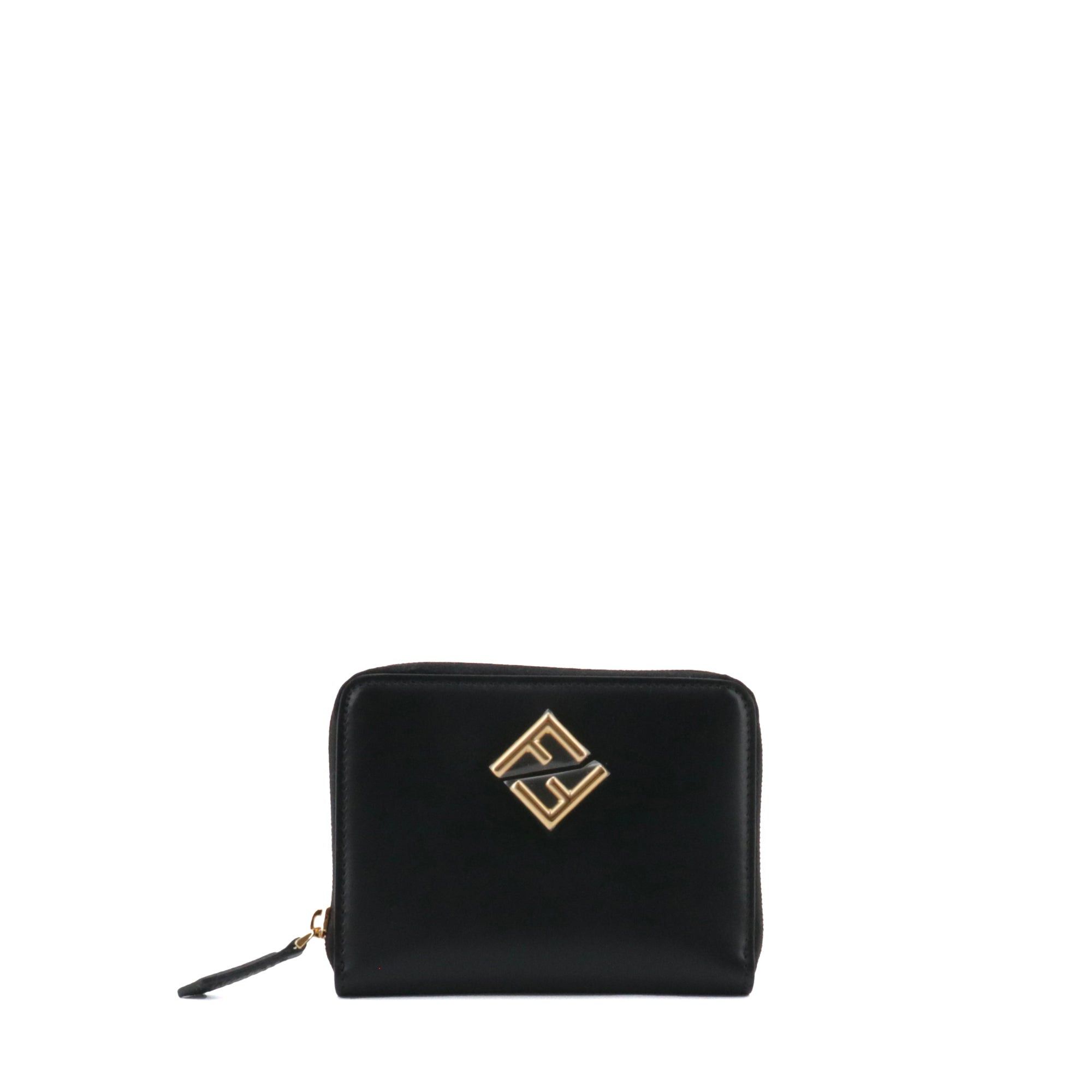 Fendi FENDI - Fendi Diamonds wallet in black leather Size ONE SIZE - 1 Thumbnail
