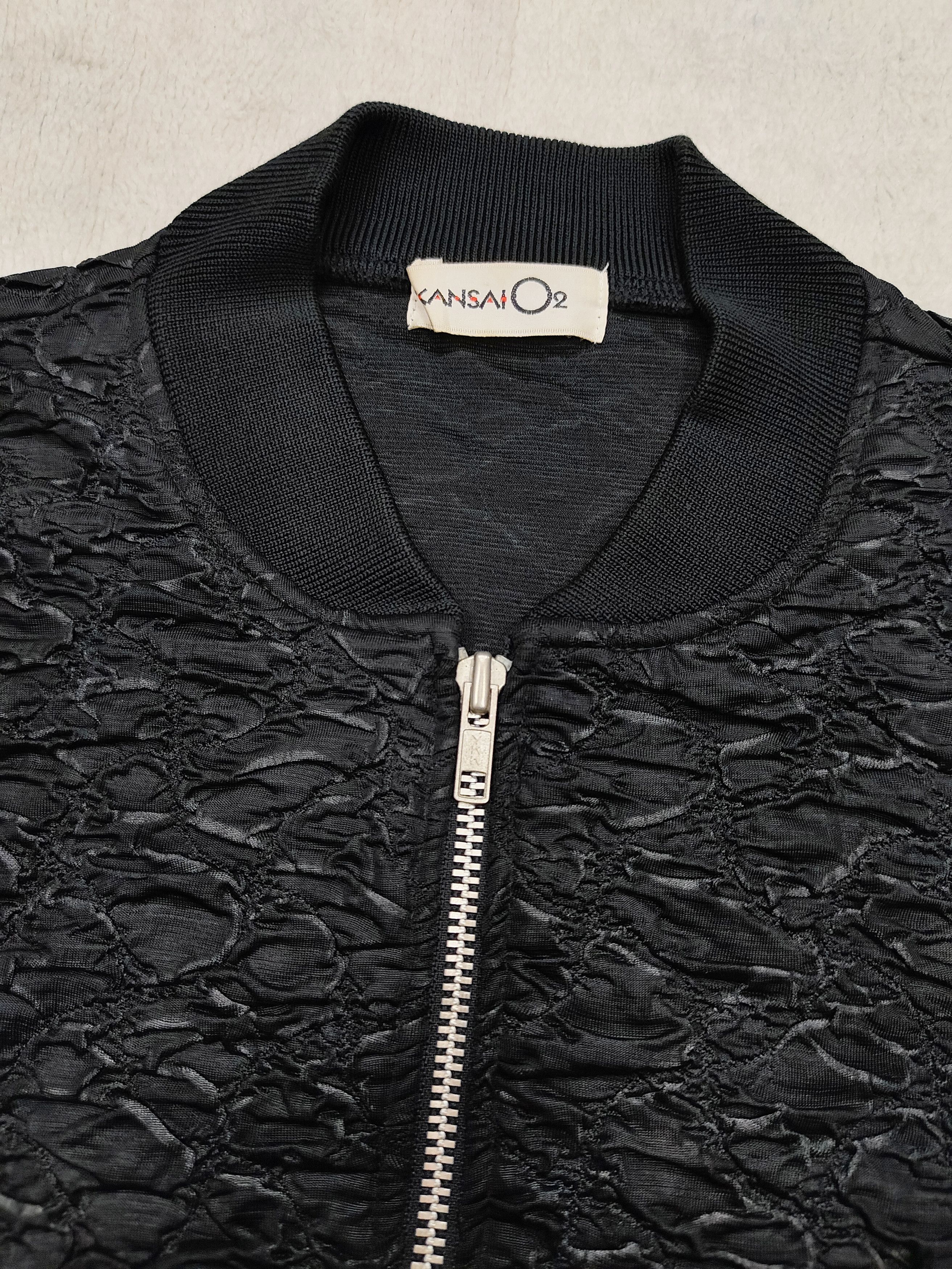 Kansai Yamamoto 80s Kansai 02- Archived Experimental Textured Cropped Bomber Size US M / EU 48-50 / 2 - 4 Thumbnail