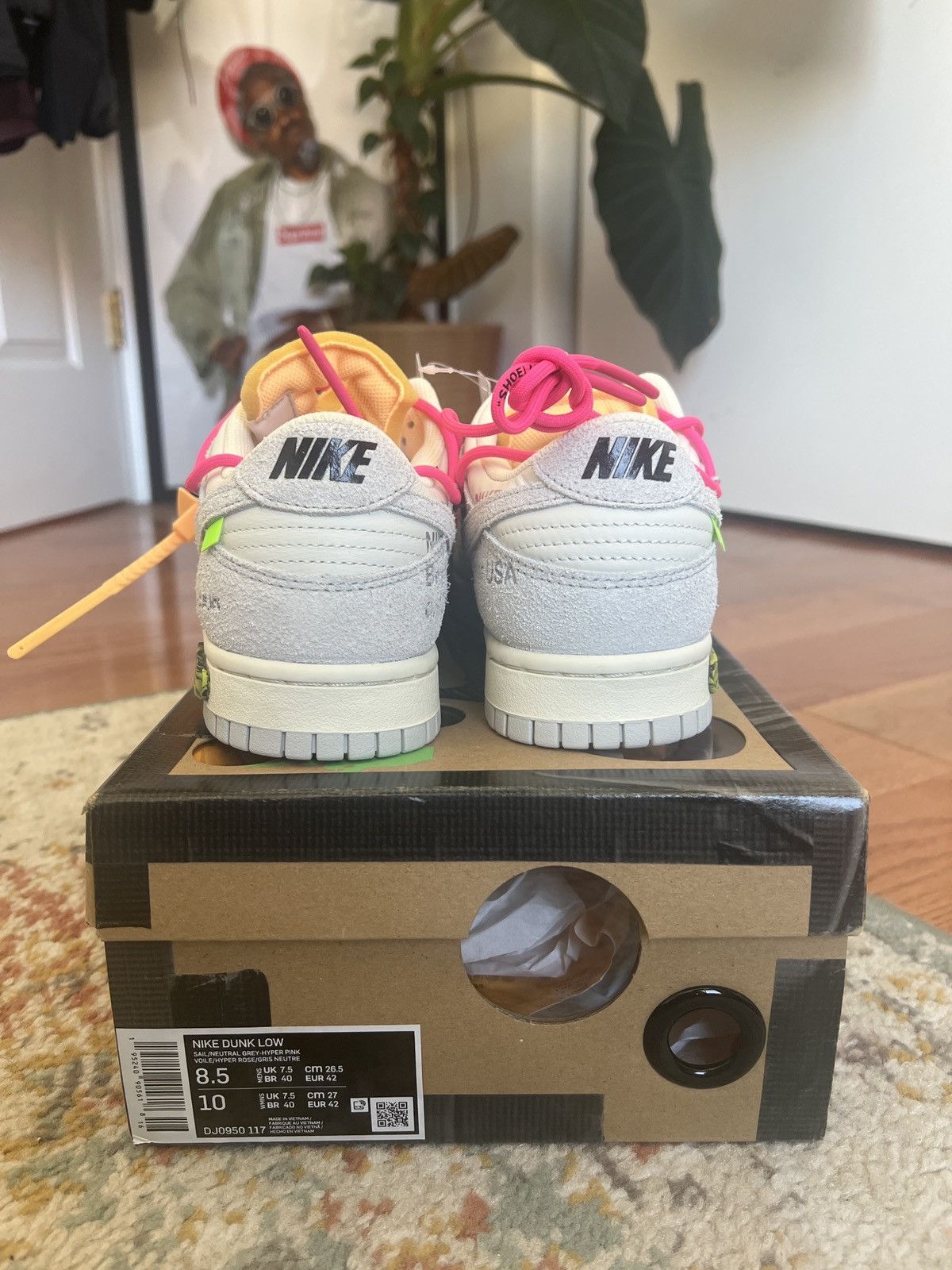 Nike × Off-White Nike Off White Dunk Low lot 17 Size US 8.5 / EU 41-42 - 6 Thumbnail