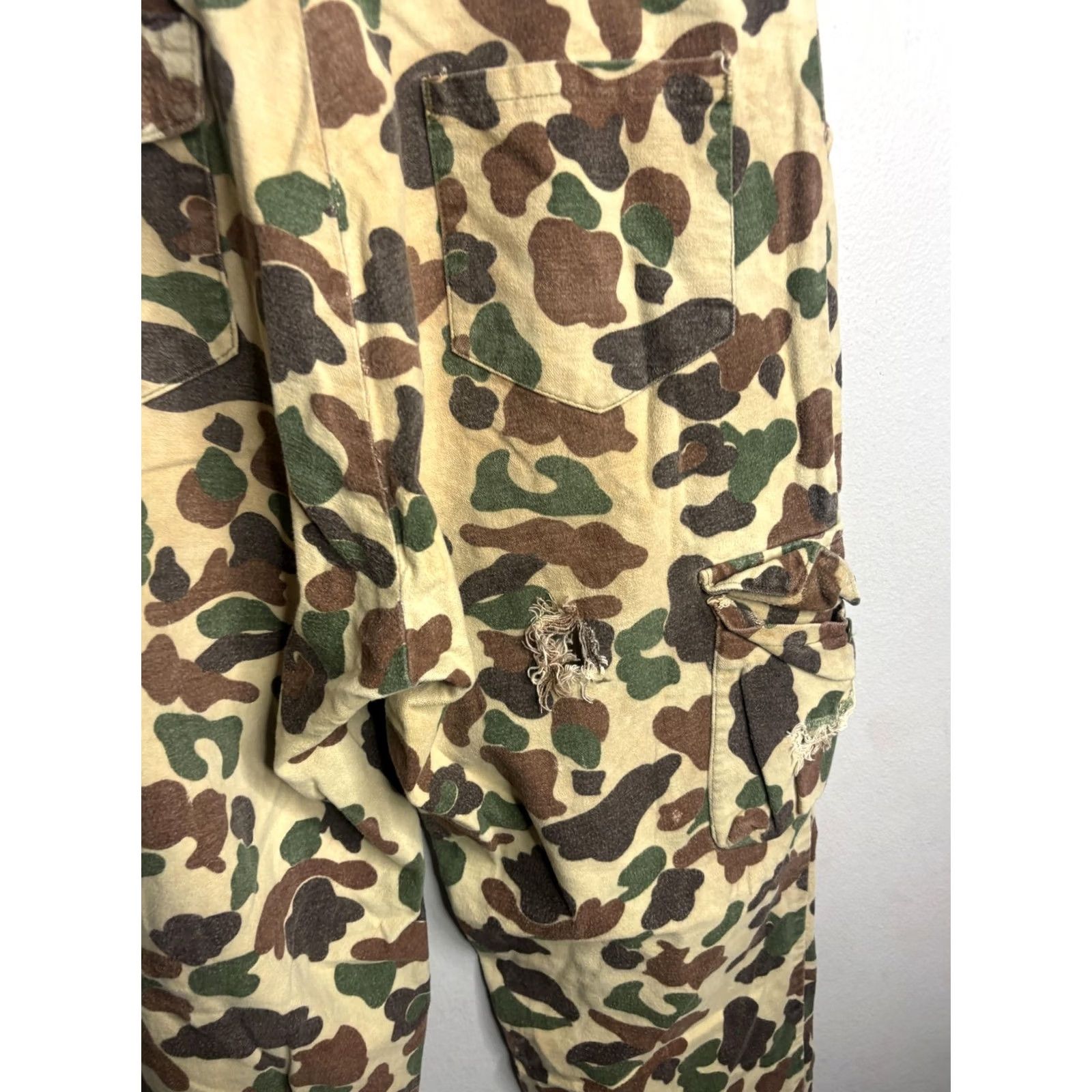 Vintage Duxbak Pants Mens 37W x 29L Cargo Camouflage Workwear Pockets Outdoor Pants Mens Size US 37 - 4 Thumbnail