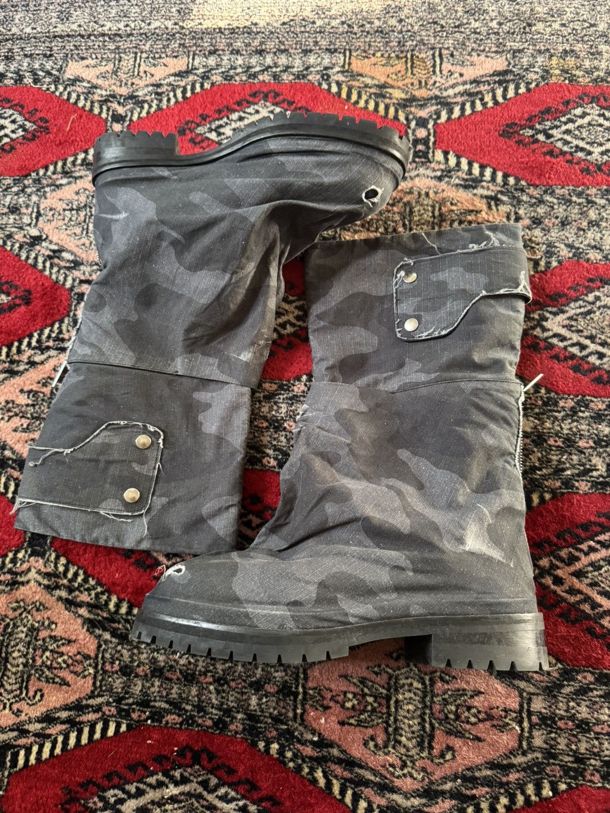 424 424 Urban Camo Dragon Rider Boots 12/45 Size US 12 / EU 45 - 5 Thumbnail
