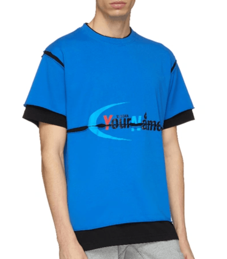 Vetements Blue Company Slogan Logo Patchwork T-Shirt Size US M / EU 48-50 / 2 - 2 Thumbnail