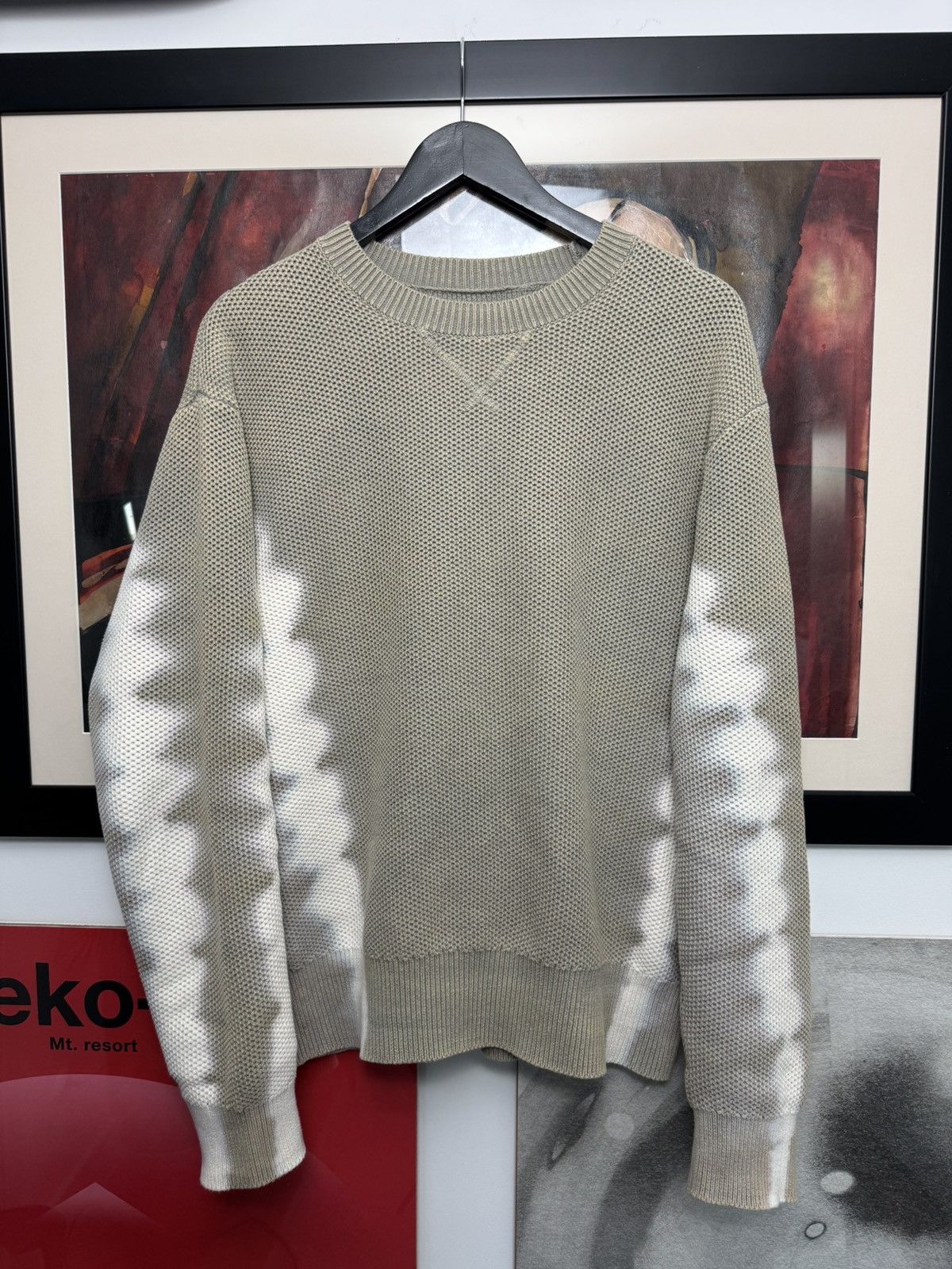 Aime Leon Dore Amie Leon Dore Bleach Sweater Waffle Knit Thermal Designer Size US L / EU 52-54 / 3 - 1 Thumbnail