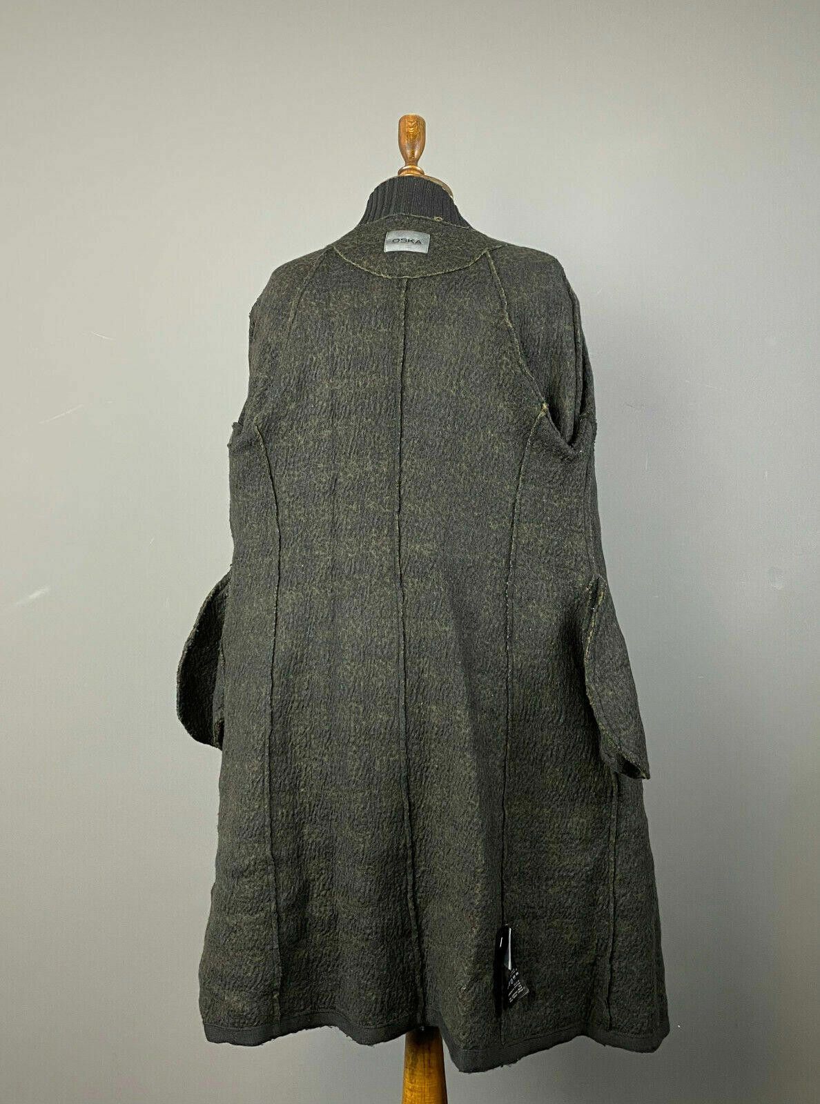 Oscar De La Renta Oska Check Boiled Wool Snap Coat Jacket Size 2 Size XS / US 0-2 / IT 36-38 - 8 Thumbnail