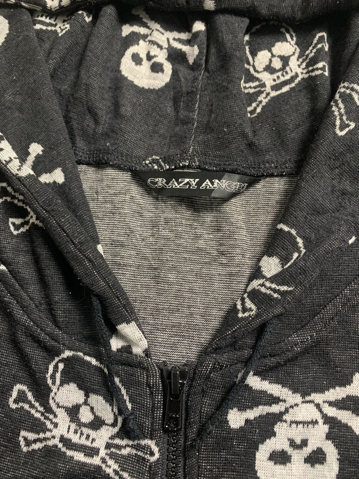 If Six Was Nine × Japanese Brand × Le Grande Bleu (L.G.B.) Vtg Zip Hoodie Crazy Angle Skull Print Size US M / EU 48-50 / 2 - 4 Thumbnail
