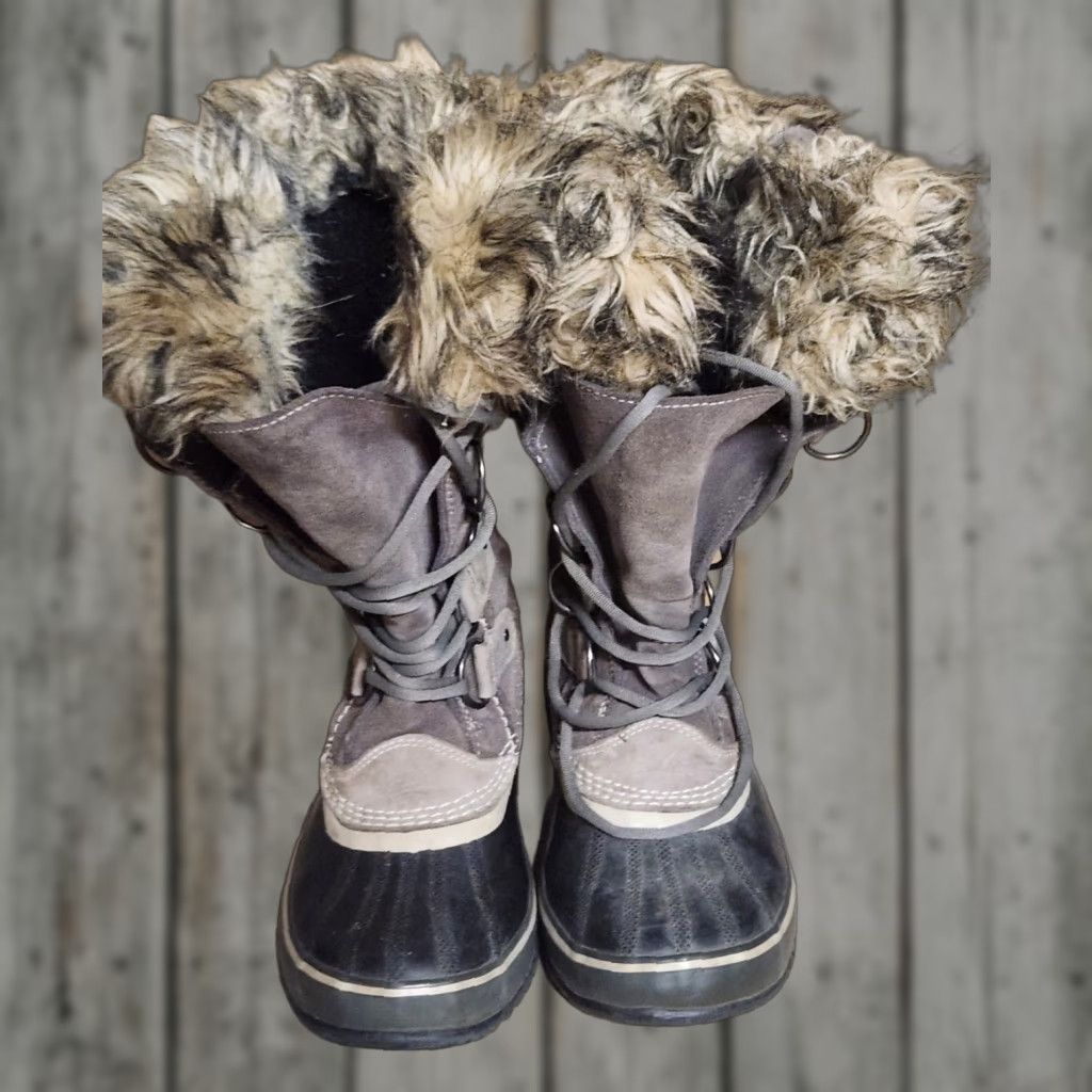 SOREL Sorel Joan of Arctic Boots Women 8.5 Waterproof Gray Suede Duck Style NL2429-052 Size US 9 / IT 39 - 1 Thumbnail