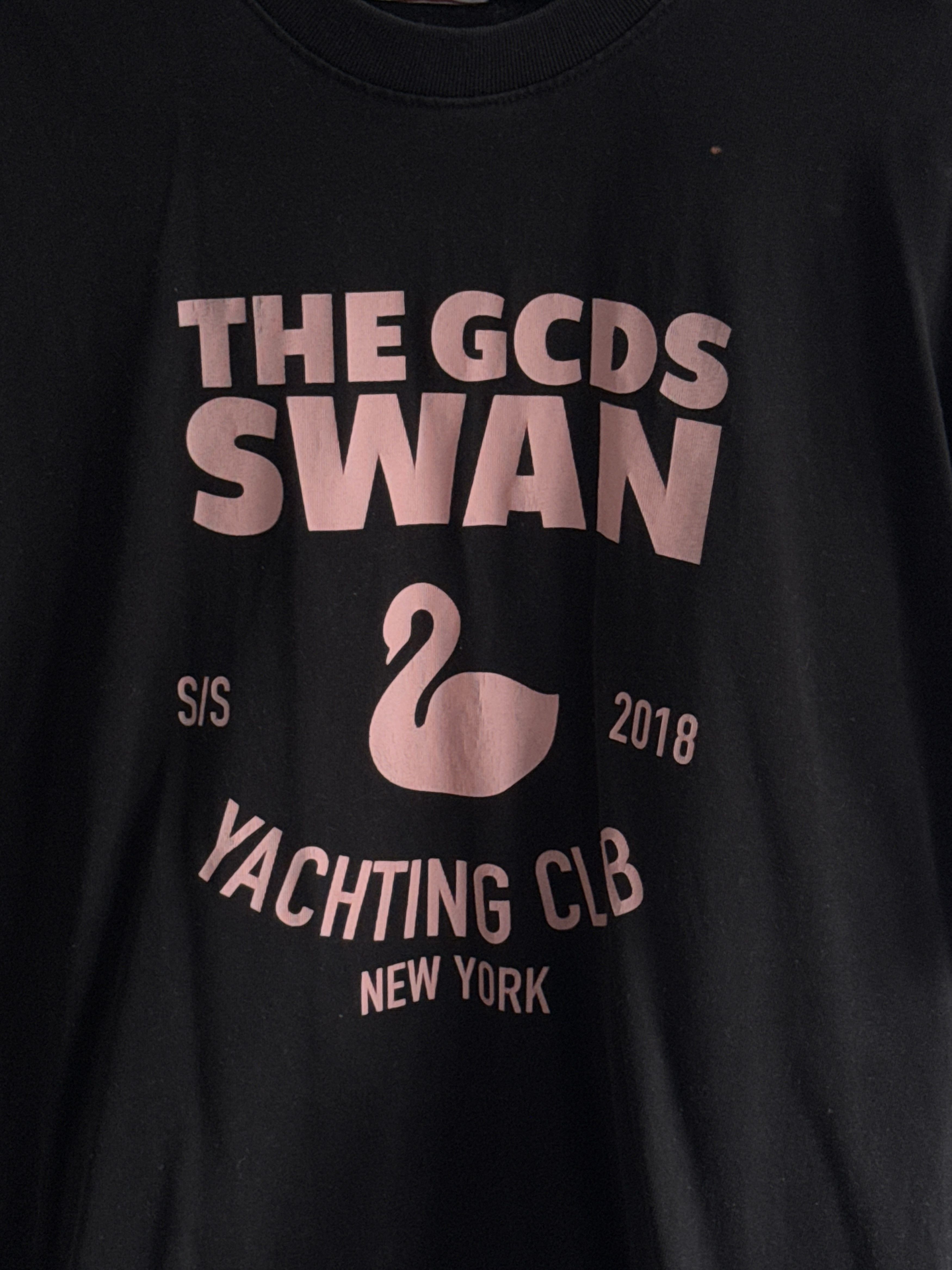 GCDS GCDS Swan Yachting Club Black and Pink T-Shirt Size US L / EU 52-54 / 3 - 3 Thumbnail