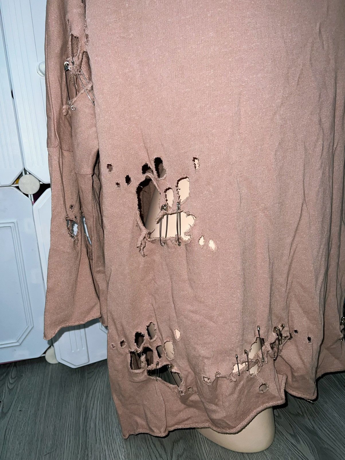 Japanese Brand Kikiriki distressed oversize sweatshirt 🎀🧷 Size ONE SIZE - 7 Thumbnail