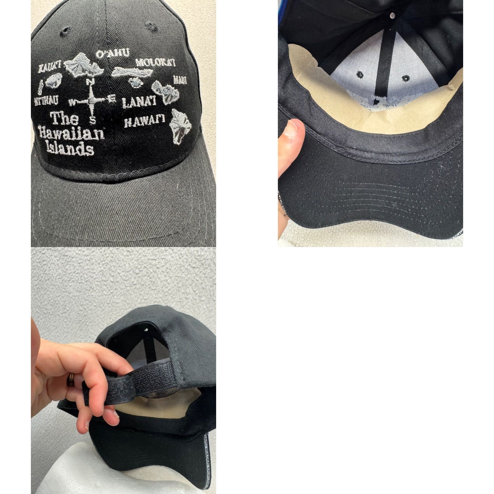 Vintage Surfware Hawaiian Classics Baseball Cap OSFA Black 100% Cotton Adjustable Mens Size ONE SIZE - 8 Thumbnail