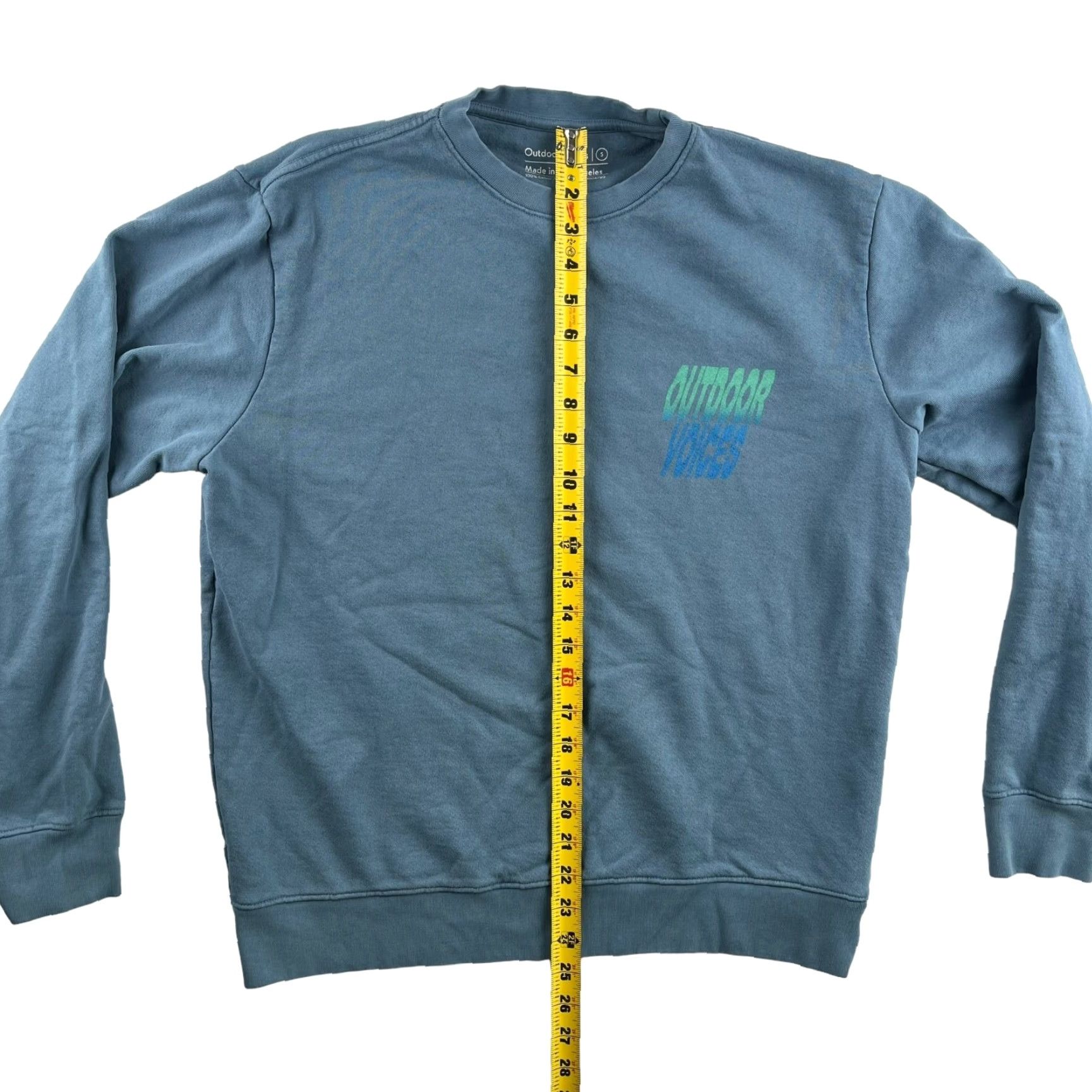 Outdoor Voices Outdoor Voices Sweatshirt Men Blue Cotton Crewneck Small USA Graphic Print Pullover Size US S / EU 44-46 / 1 - 4 Thumbnail