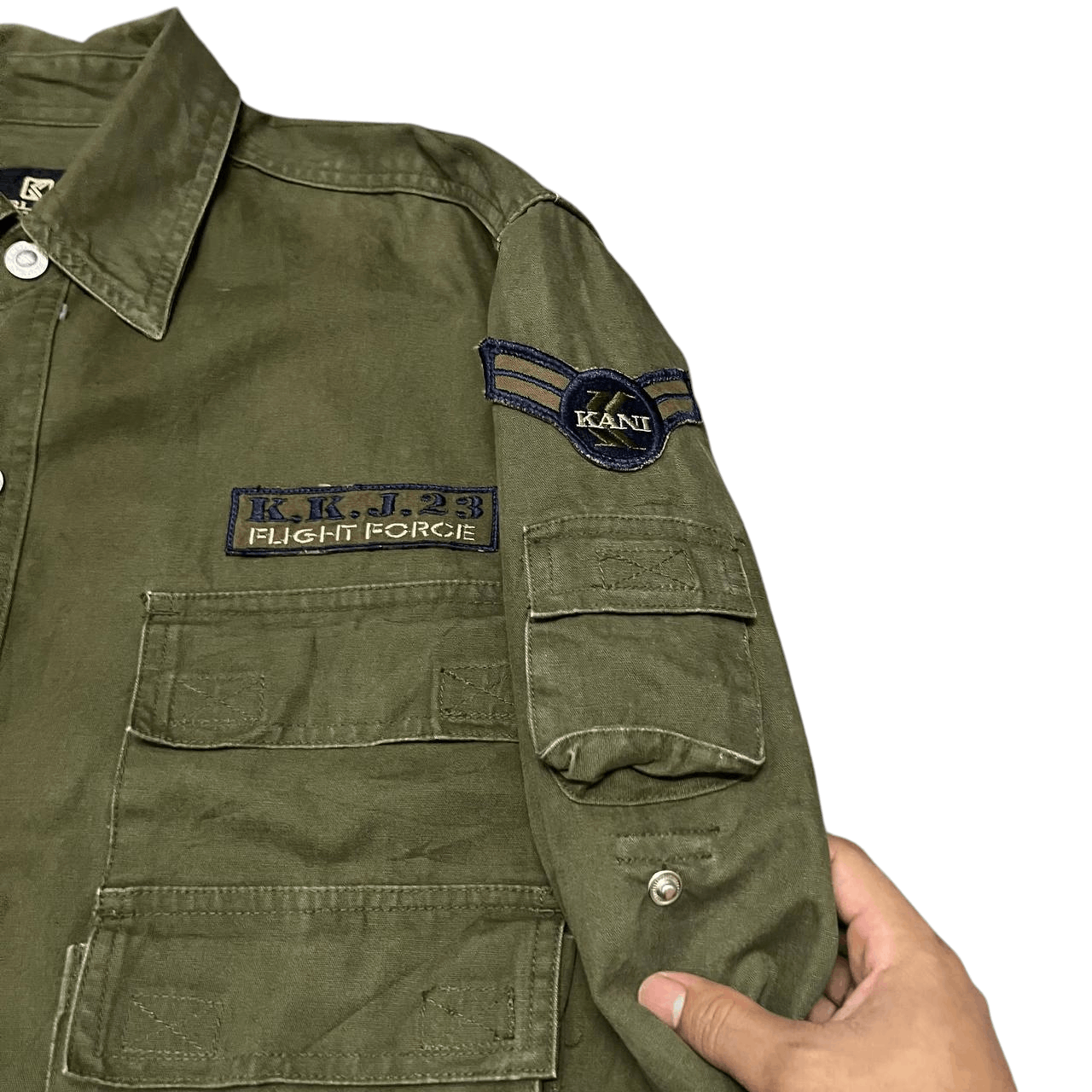 Karl Kani Vintage Karl Kani Jeans Army Jacket Size US L / EU 52-54 / 3 - 6 Thumbnail