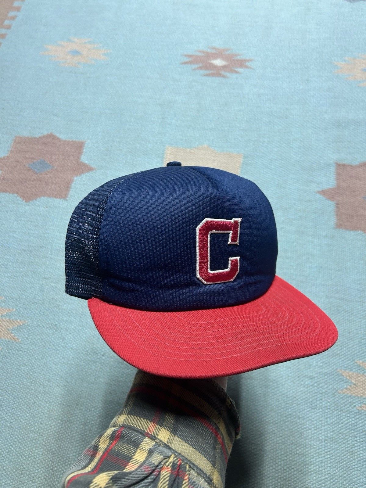 Vintage Vintage 80s trucker hat Cleveland Indians plain logo MLB Size ONE SIZE - 1 Thumbnail
