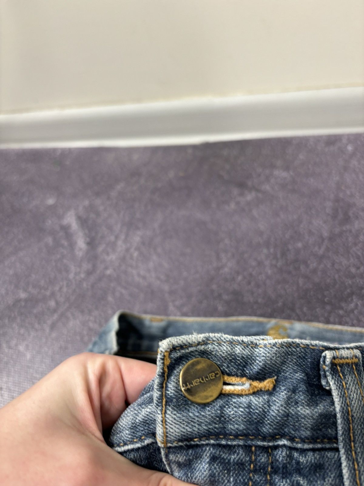 Carhartt Vintage Carhartt Relaxed Fit Blue Work Denim Hype Jeans Size US 32 / EU 48 - 14 Thumbnail