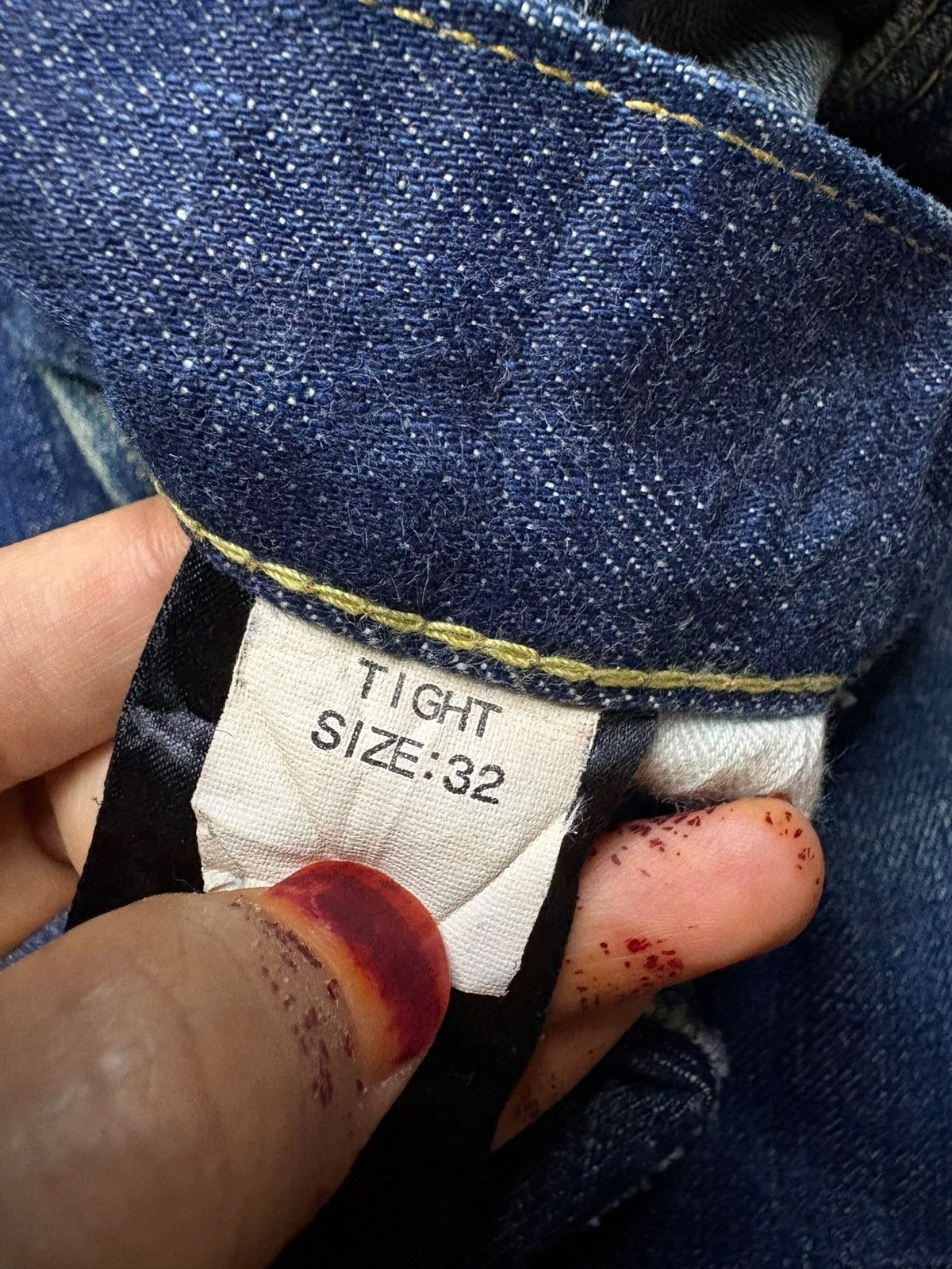Designer × Japanese Brand Vintage Japanese Brand Selvedge Button Fly Mud Wash Jeans Size US 33 - 10 Thumbnail