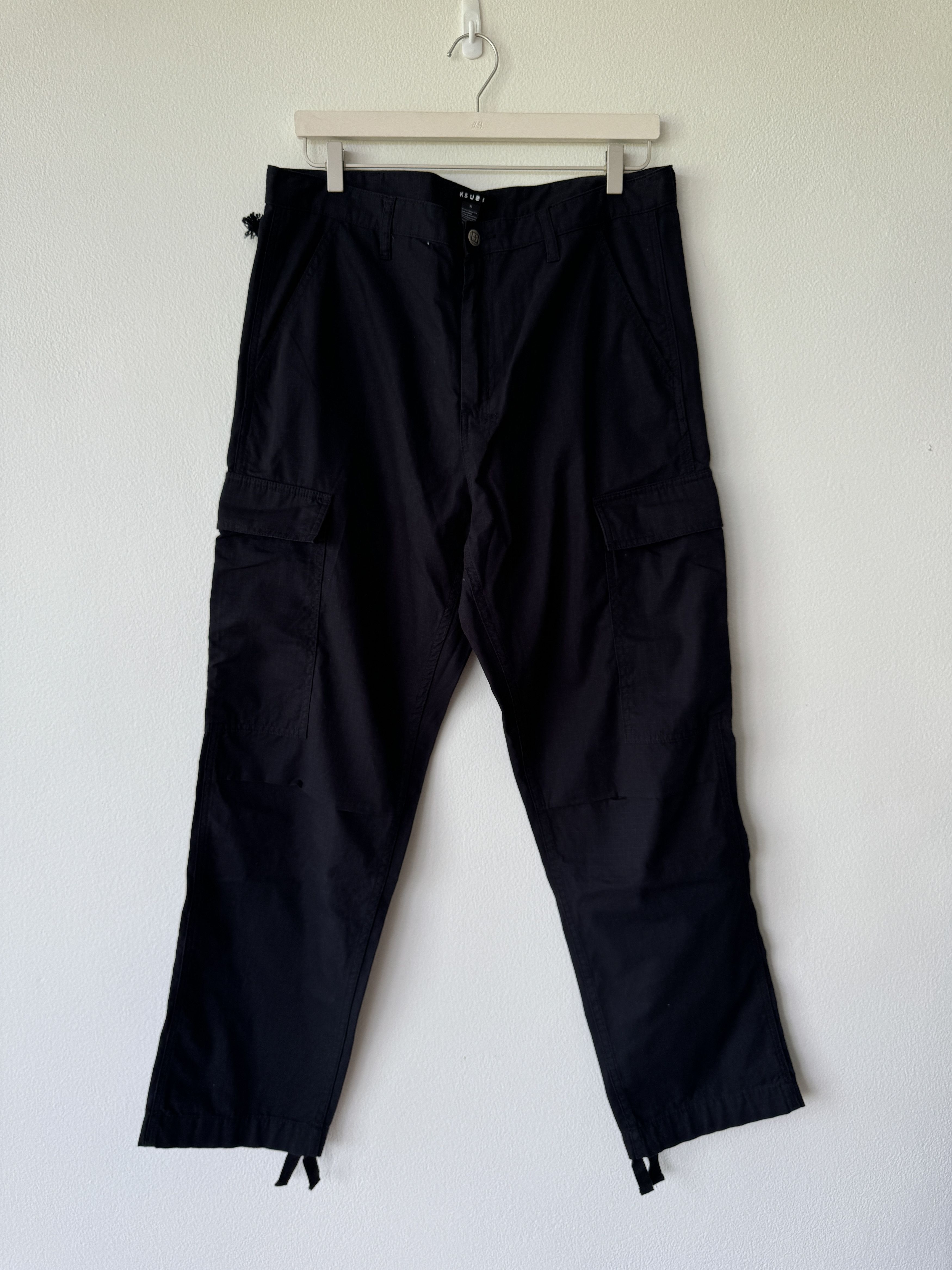 Image of Ksubi Fugitive Cargo Track Pant Pants Trouser Trak Black 36, Men's