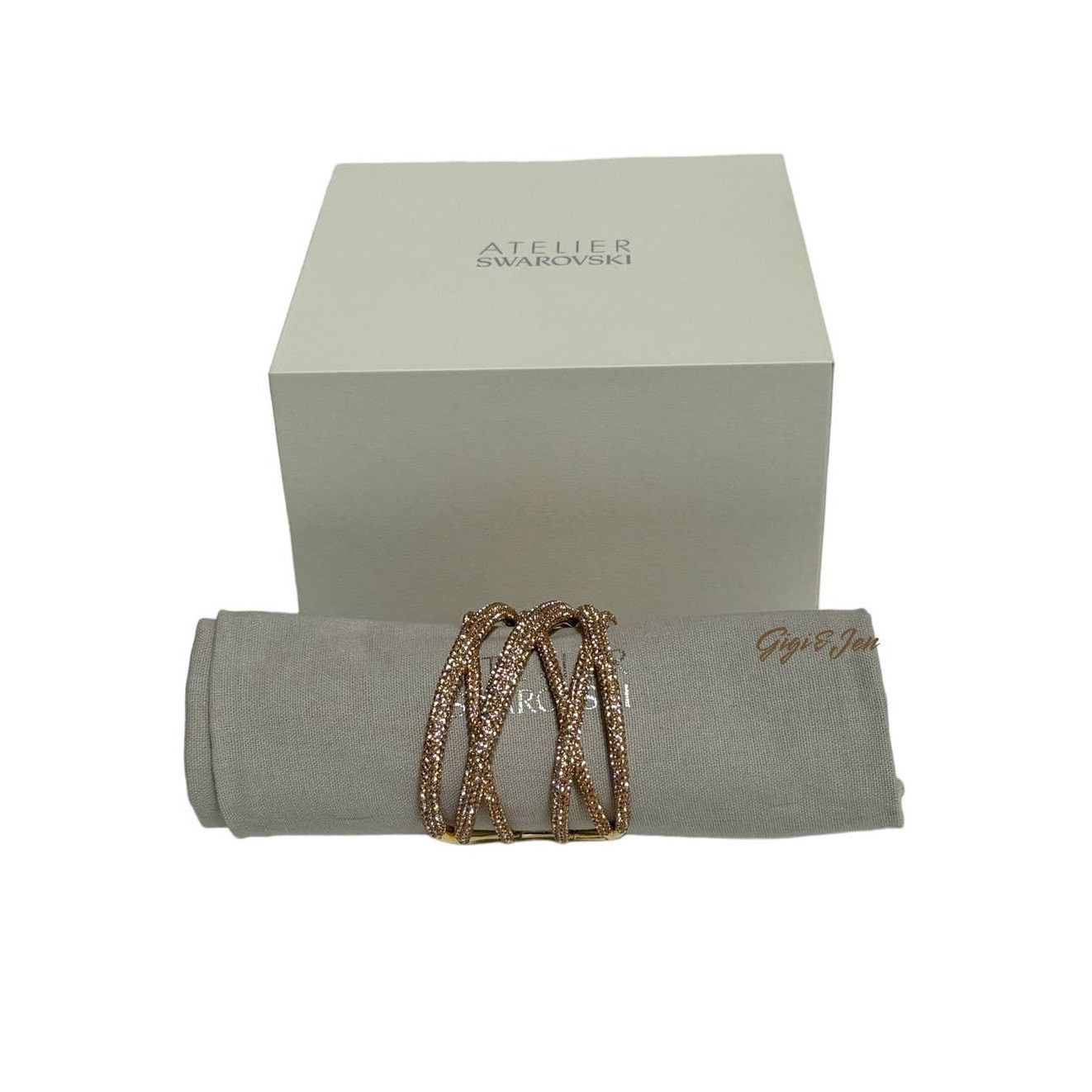 Swarovski Swarovski Atelier Tigris cuff Pink, Gold-tone plated Size ONE SIZE - 7 Thumbnail
