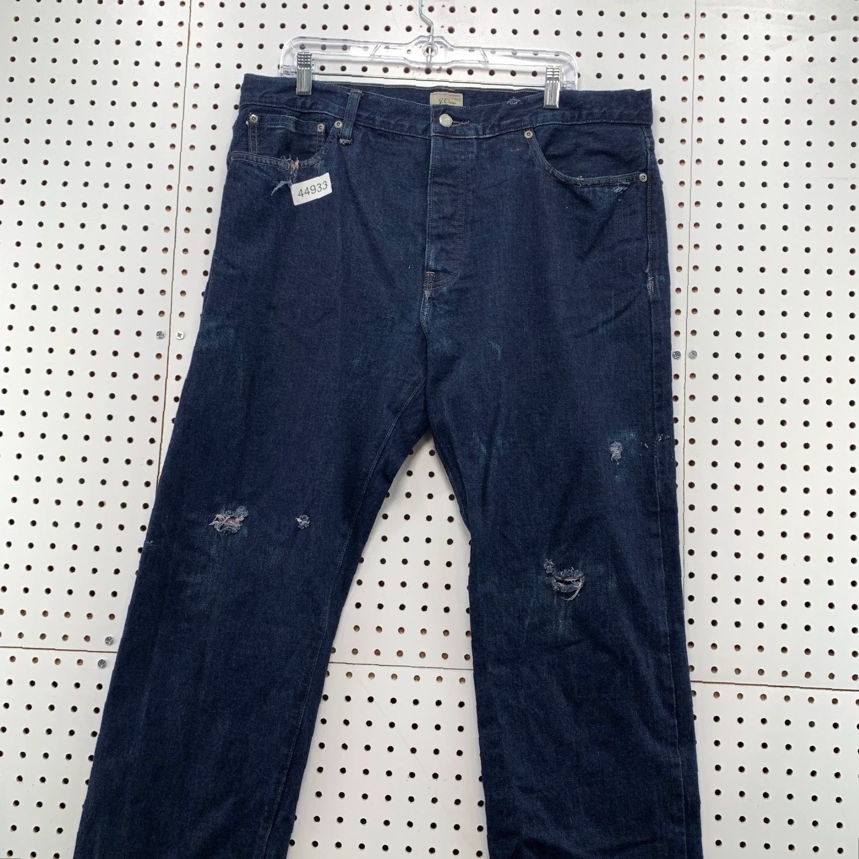 J.Crew JCrew Selvedge Denim Jeans Mens 36X32 Blue Straight Fit Distressed Size US 36 / EU 52 - 2 Thumbnail