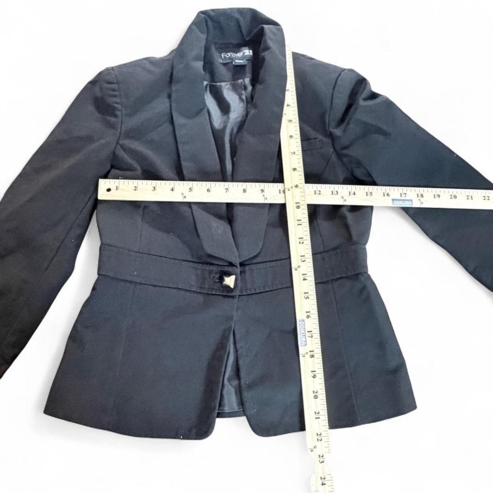 Forever 21 Black tailored blazer fitted jacket size small preppy work Size S / US 4 / IT 40 - 7 Thumbnail