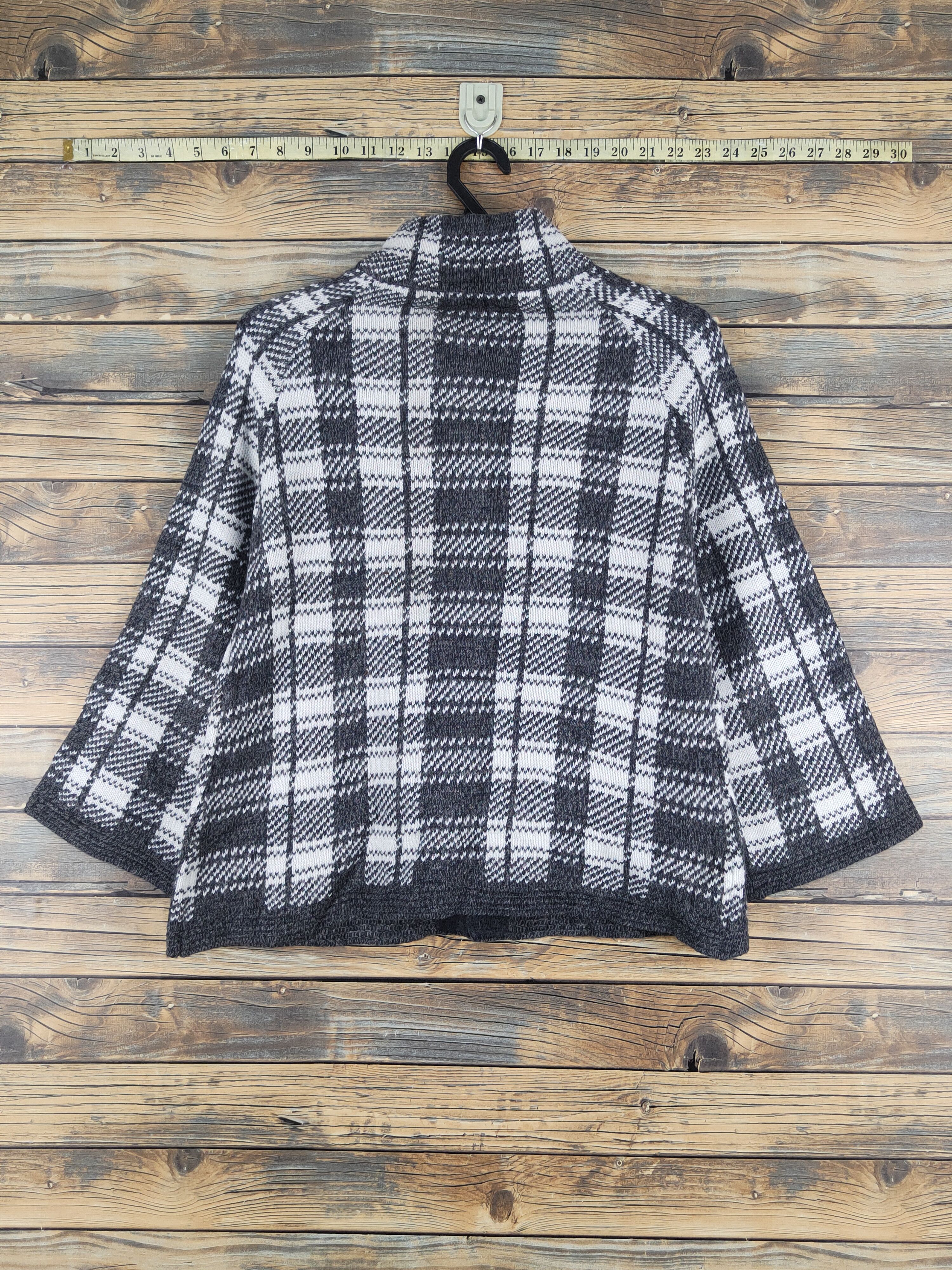 Japanese Brand Gene Luxue Black White Knitwear Cardigan #W1228 Size M / US 6-8 / IT 42-44 - 7 Thumbnail