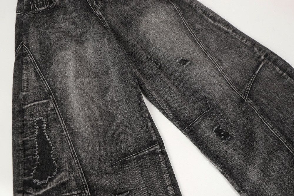 Vintage Punk-style distressed washed denim jeans for men Size US 32 / EU 48 - 4 Thumbnail