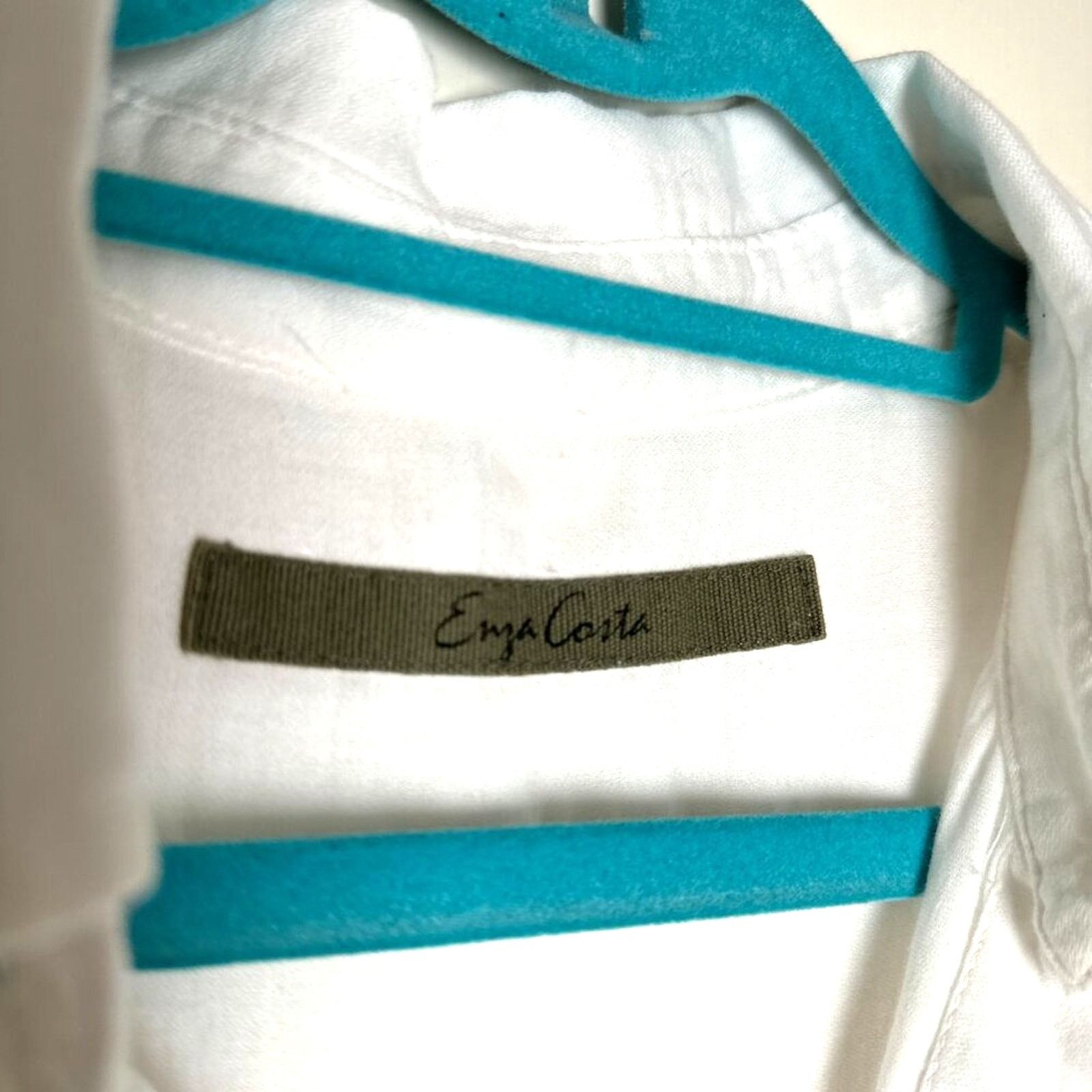 Enza Costa Enza Costa Italian Pima Cotton blend Shirt Raw Edge Hem sz M Size M / US 6-8 / IT 42-44 - 2 Thumbnail