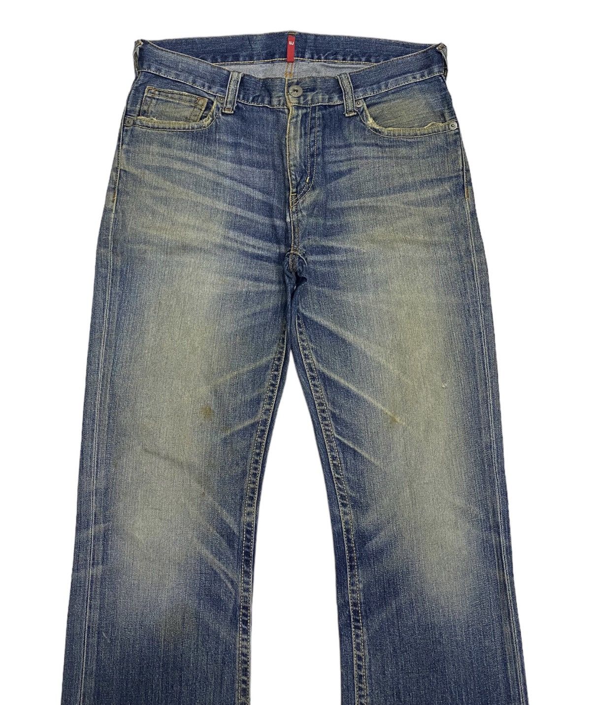 Japanese Brand × Jun Takahashi × Uniqlo VINTAGE UNIQLO JAPAN DISTRESSED DENIM JEANS HYPE Size US 33 - 3 Thumbnail