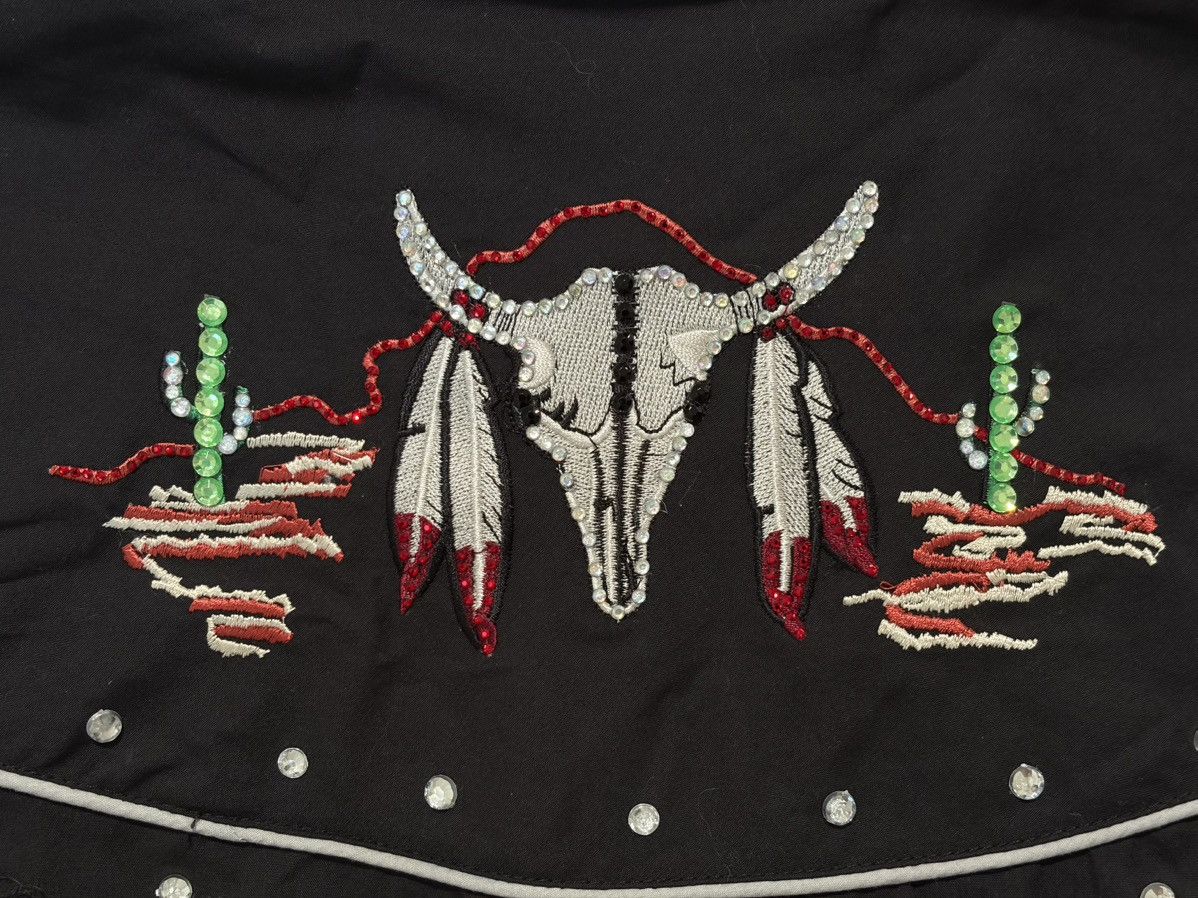 Other Ely Cattleman Western Shirt Skull Rhinestone PS Cowboy Size US XXL / EU 58 / 5 - 7 Thumbnail