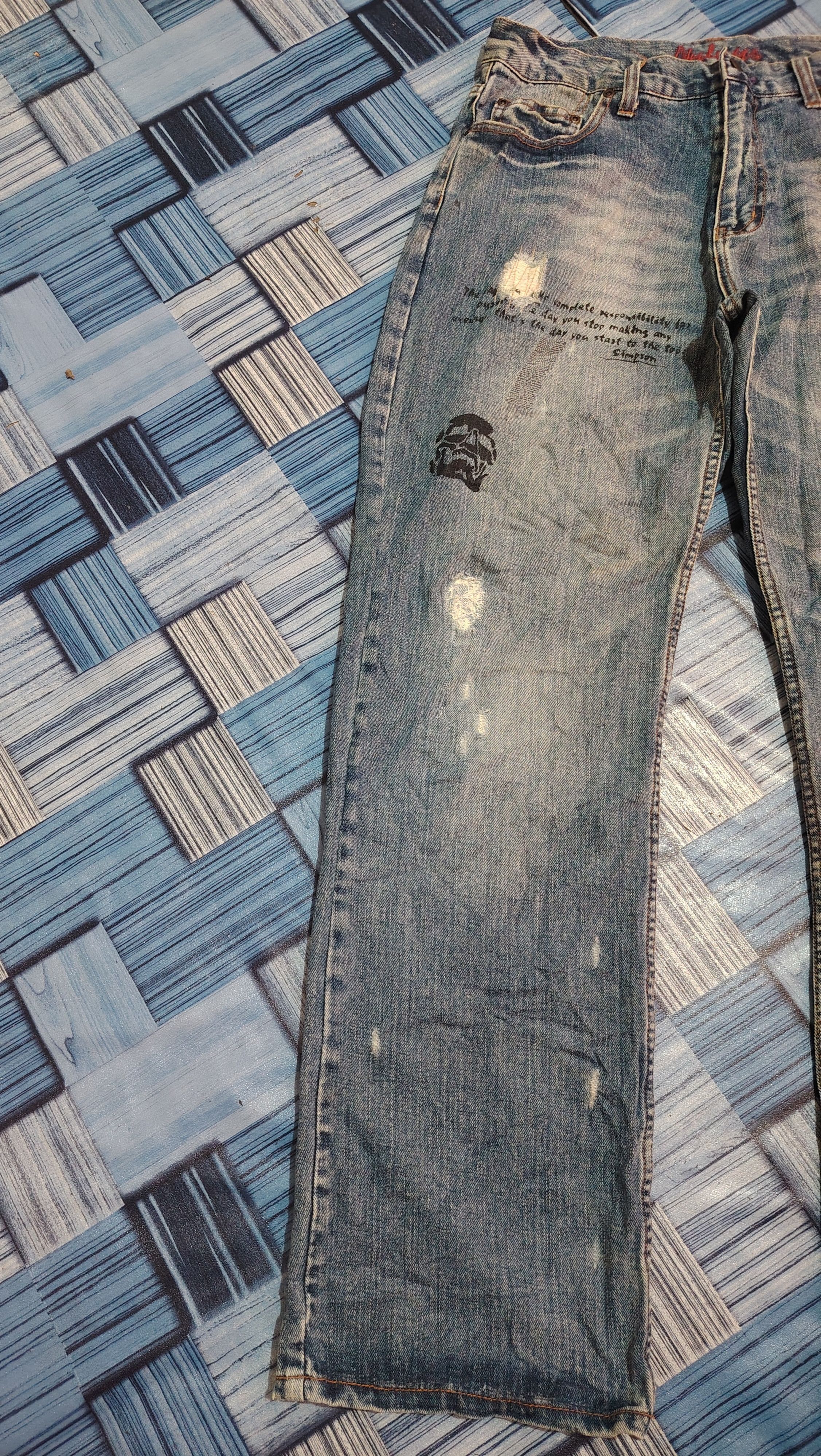 Who Decides War Japanese Nylaus Jeans Distressed denim Size US 32 / EU 48 - 3 Thumbnail