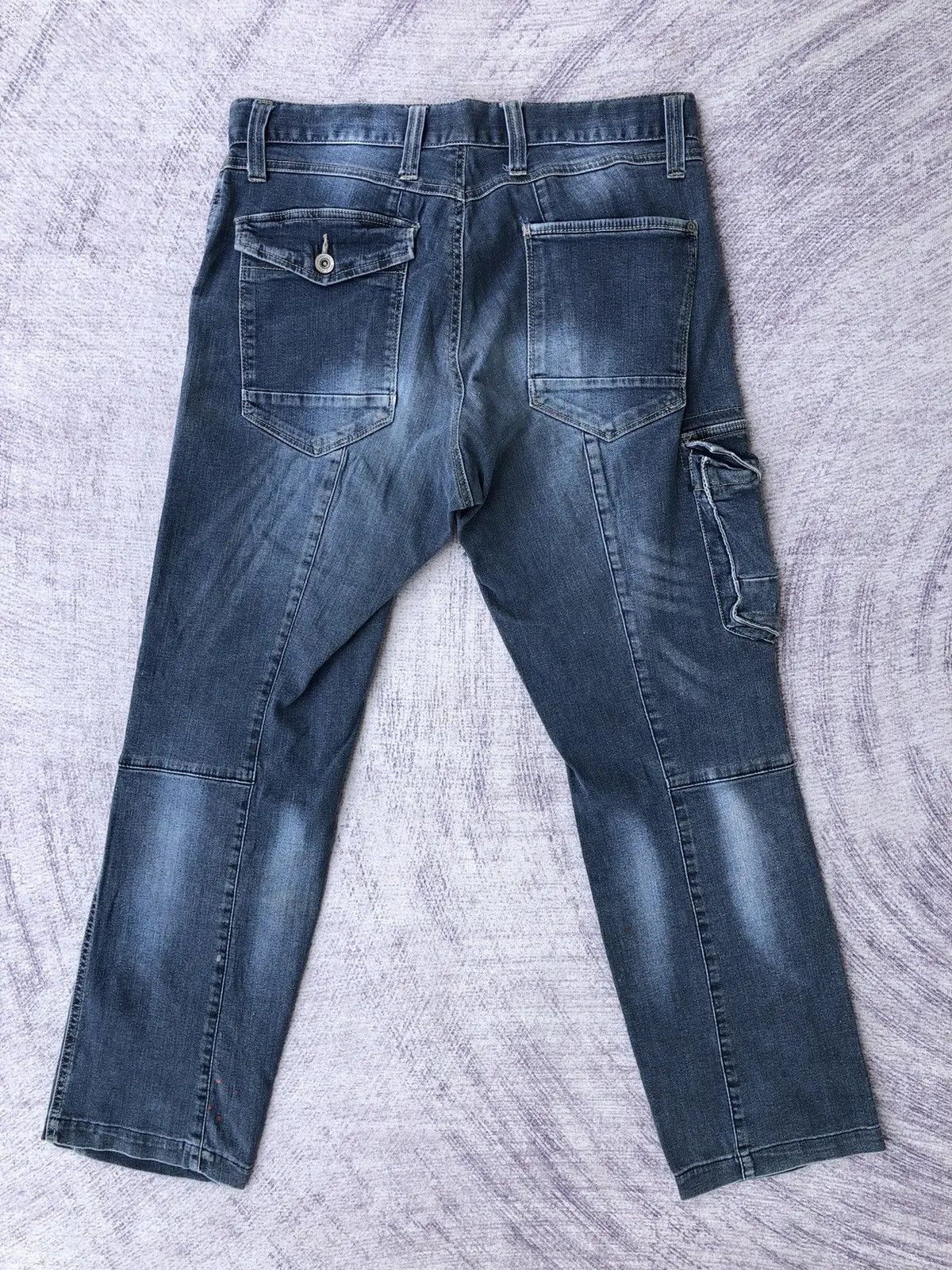Japanese Brand × Vintage Vintage Distressed Jeans Bush Pocket/Cargo pants Size US 30 / EU 46 - 15 Thumbnail
