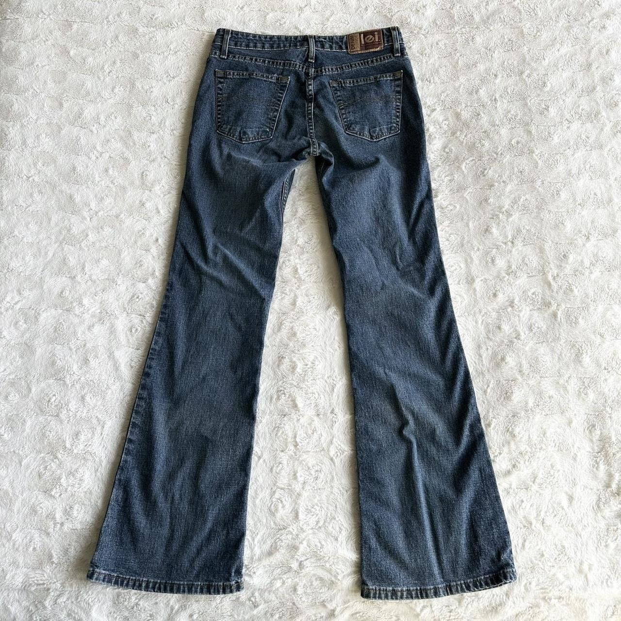 L.E.I. Vintage LEI Jeans Womens Juniors 5 Blue Bootcut Y2K Mid Rise Size 28" / US 6 / IT 42 - 3 Thumbnail