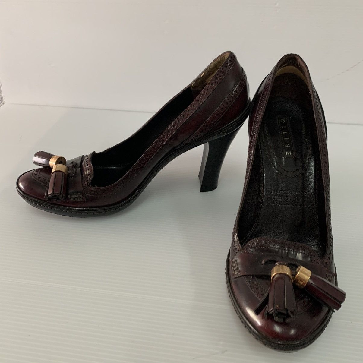 Celine Celine Leather Heels Size US 7 / IT 37 - 7 Thumbnail