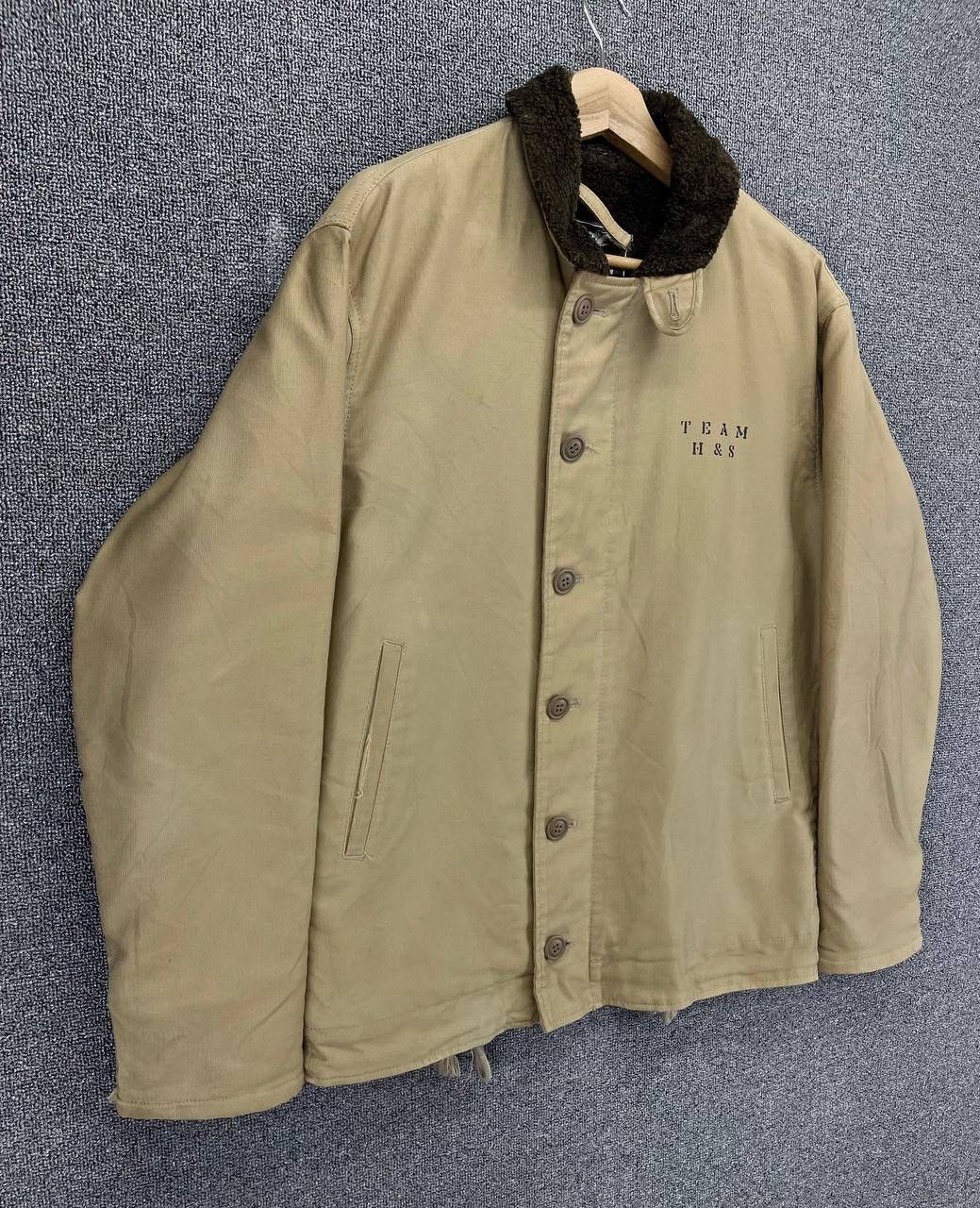 Vintage Vintage Hide and Seek Shearling Sherpa Military Jacket Size US M / EU 48-50 / 2 - 2 Thumbnail