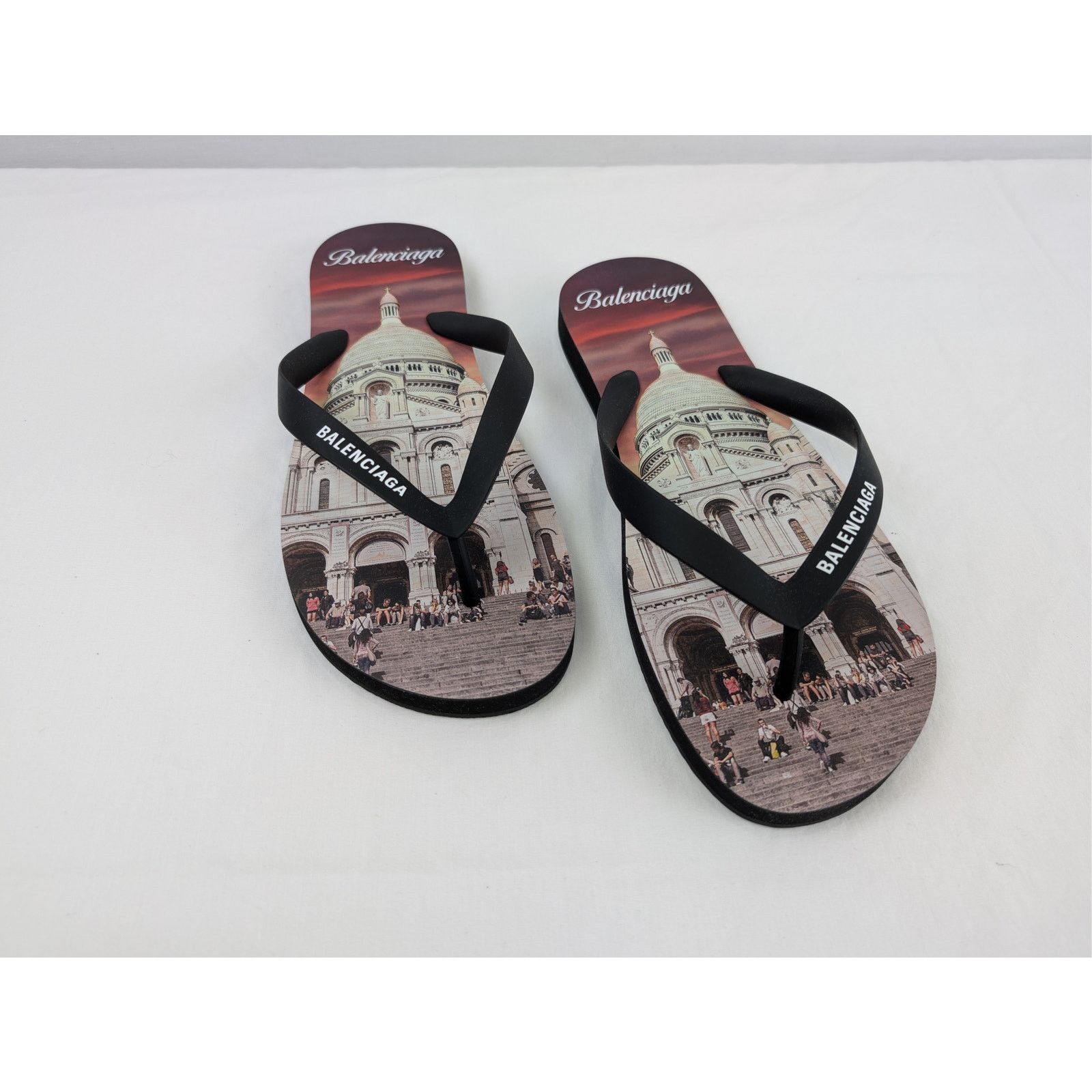 o1rshd1 Q:2 / Souvenir Thong TPU Monument Print Slipper