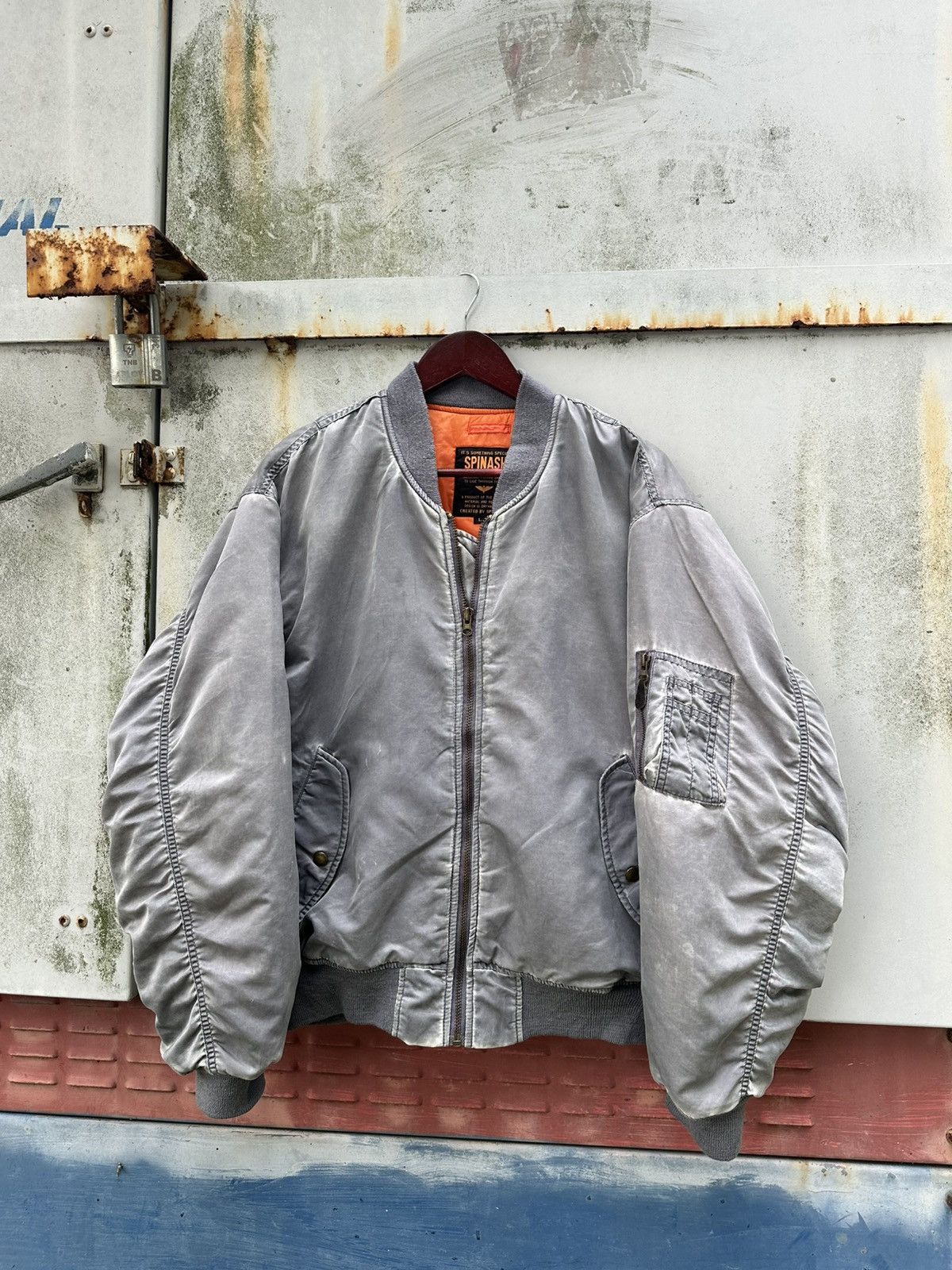 Vintage 🪖Vintage Faded Spinash MA-1 Man Intermediate Bomber Jacket Size US L / EU 52-54 / 3 - 1 Thumbnail