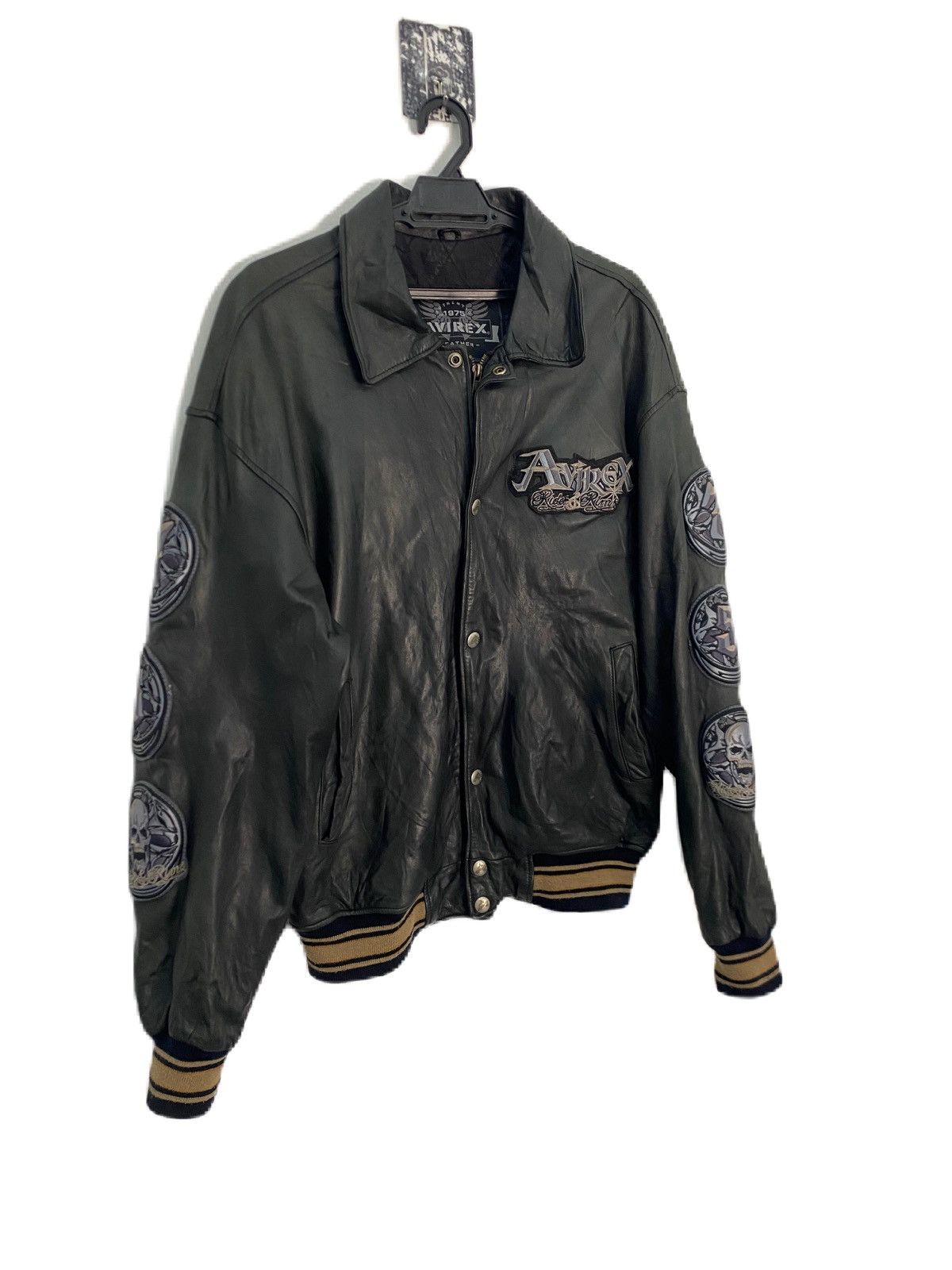 Avirex AVIREX LEATHER RIM & RAIDERS 75 JACKET PHAT FARM INNER Size US L / EU 52-54 / 3 - 2 Thumbnail