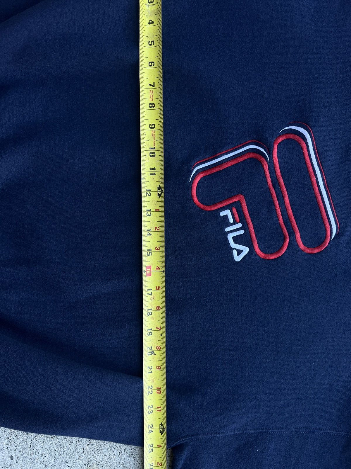 Fila × Vintage Vintage 1990s FILA Navy/Red Embroidered Sweatshirt Size XL Size US L / EU 52-54 / 3 - 6 Thumbnail