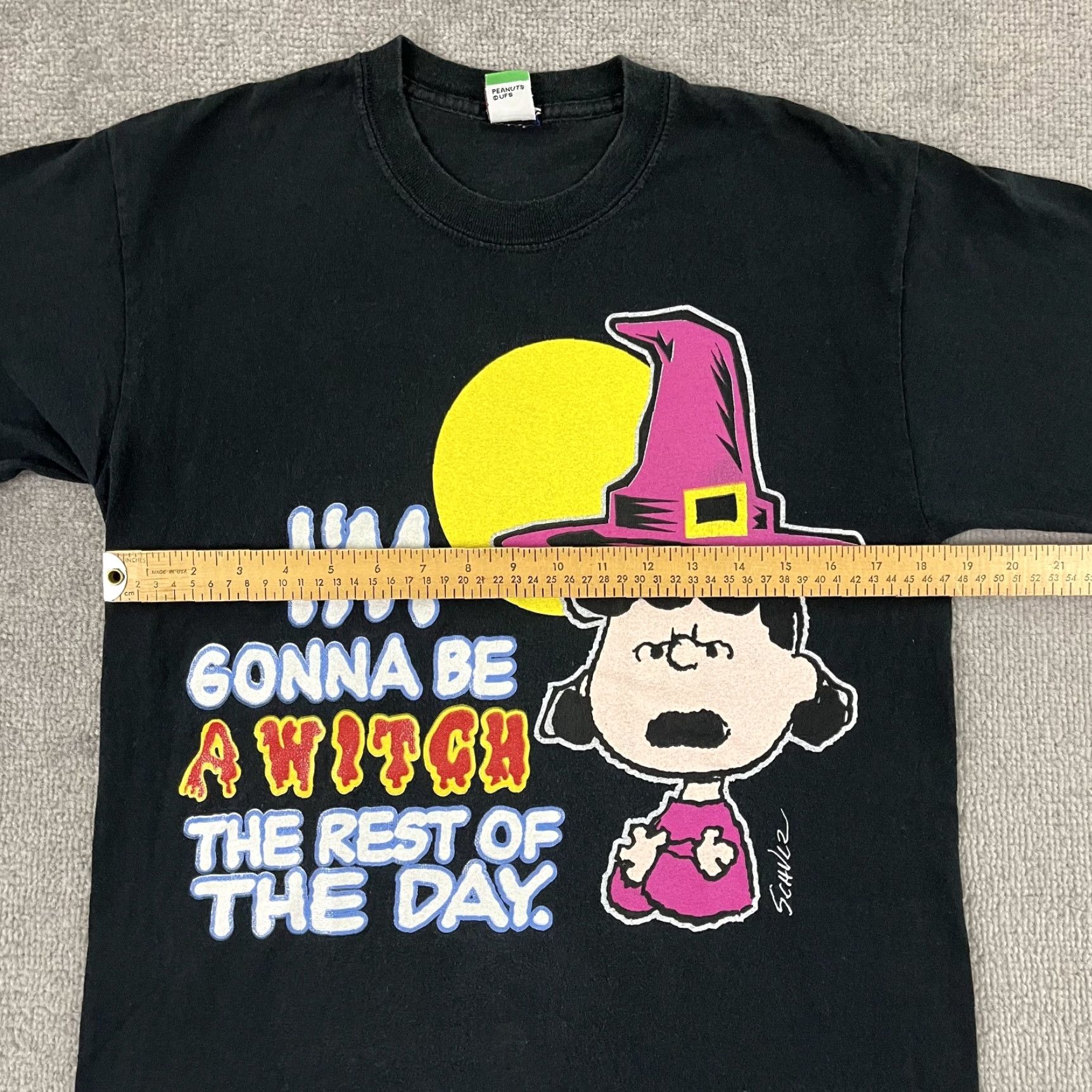 Peanuts VINTAGE Peanuts CHARLIE BROWN Shirt Unisex Adults M Black 90s Lucy Witch Graphic Tee Graphic Print 90s Size US M / EU 48-50 / 2 - 5 Thumbnail