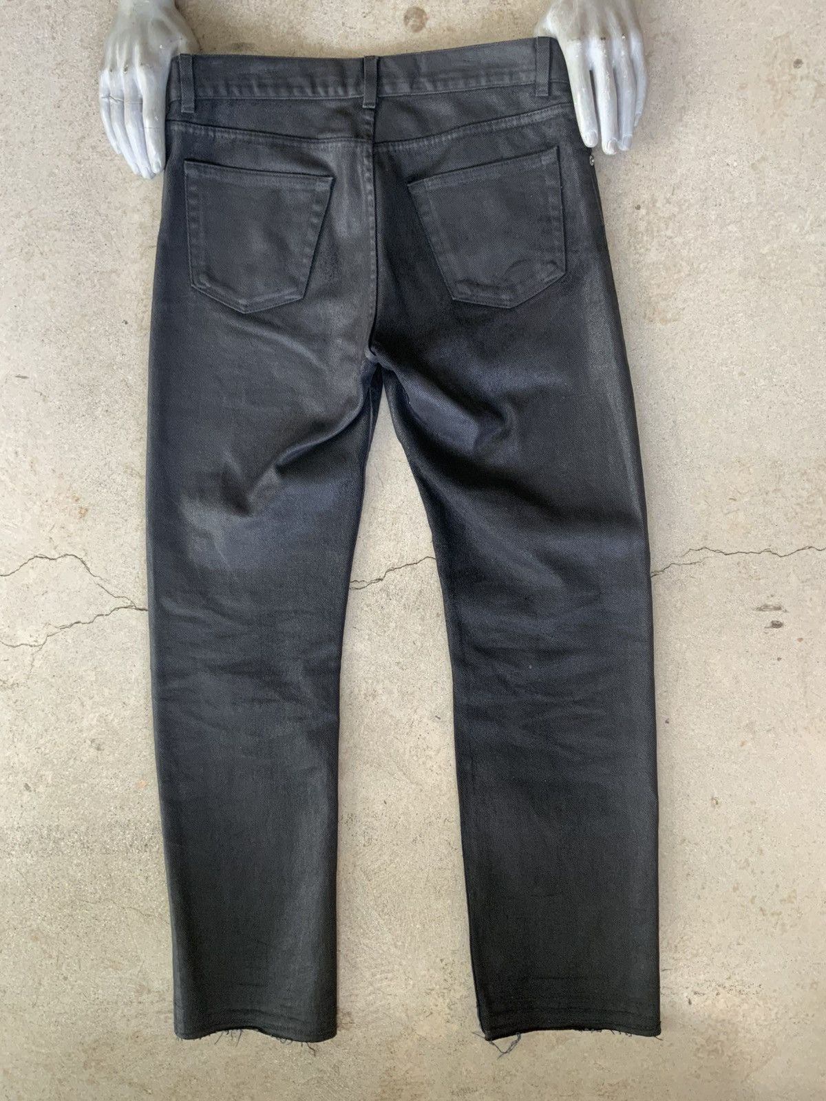 Helmut Lang ARCHIVE 90’S HELMUT LANG WAXED DENIM JEANS Size US 31 - 2 Thumbnail