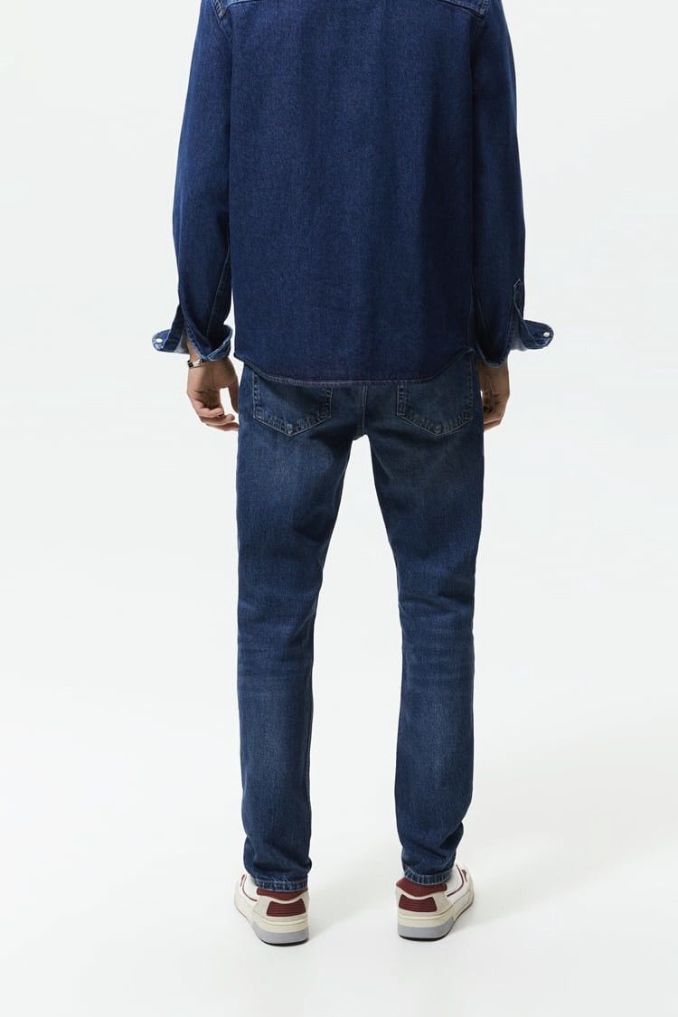 Designer × Zara Zara Man The 90s Blue Skinny Fit Denim Jeans Button Size US 30 / EU 46 - 2 Thumbnail