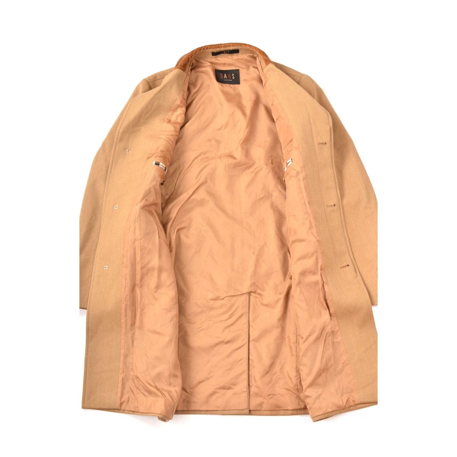DAKS DAKS London Signature Beige Wool Coat Jacket 87065 Size 52 Men Overcoat Jacket Wool Beige 52 Mens Size US L / EU 52-54 / 3 - 3 Thumbnail
