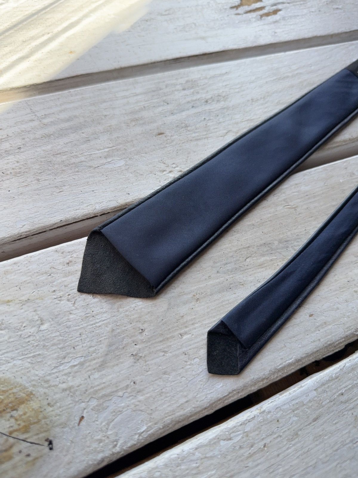 Japanese Brand Vntg Dark Blue W-Germany Leather Tie 90s Opium Rock Style Size ONE SIZE - 10 Thumbnail