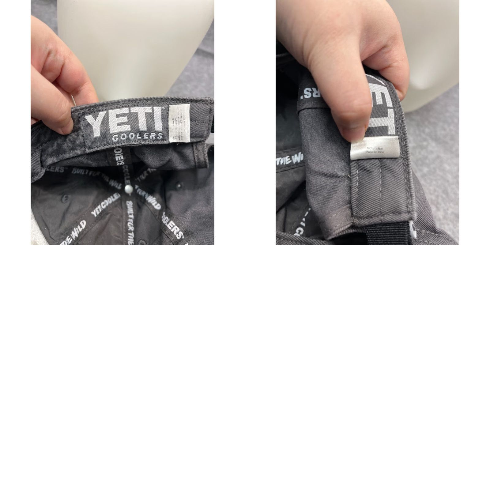 Yeti Yeti Baseball Cap Hat Cap Strap Back One Size Adult Gray 100% Cotton Twill Casual Baseball Hat Mens Size ONE SIZE - 9 Thumbnail