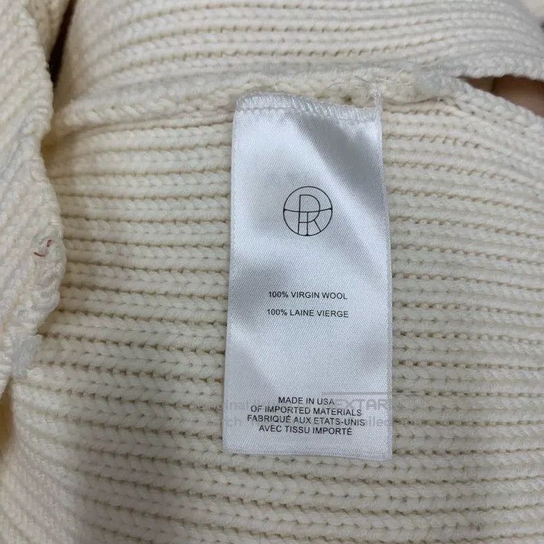 The Row White wool knit sweater