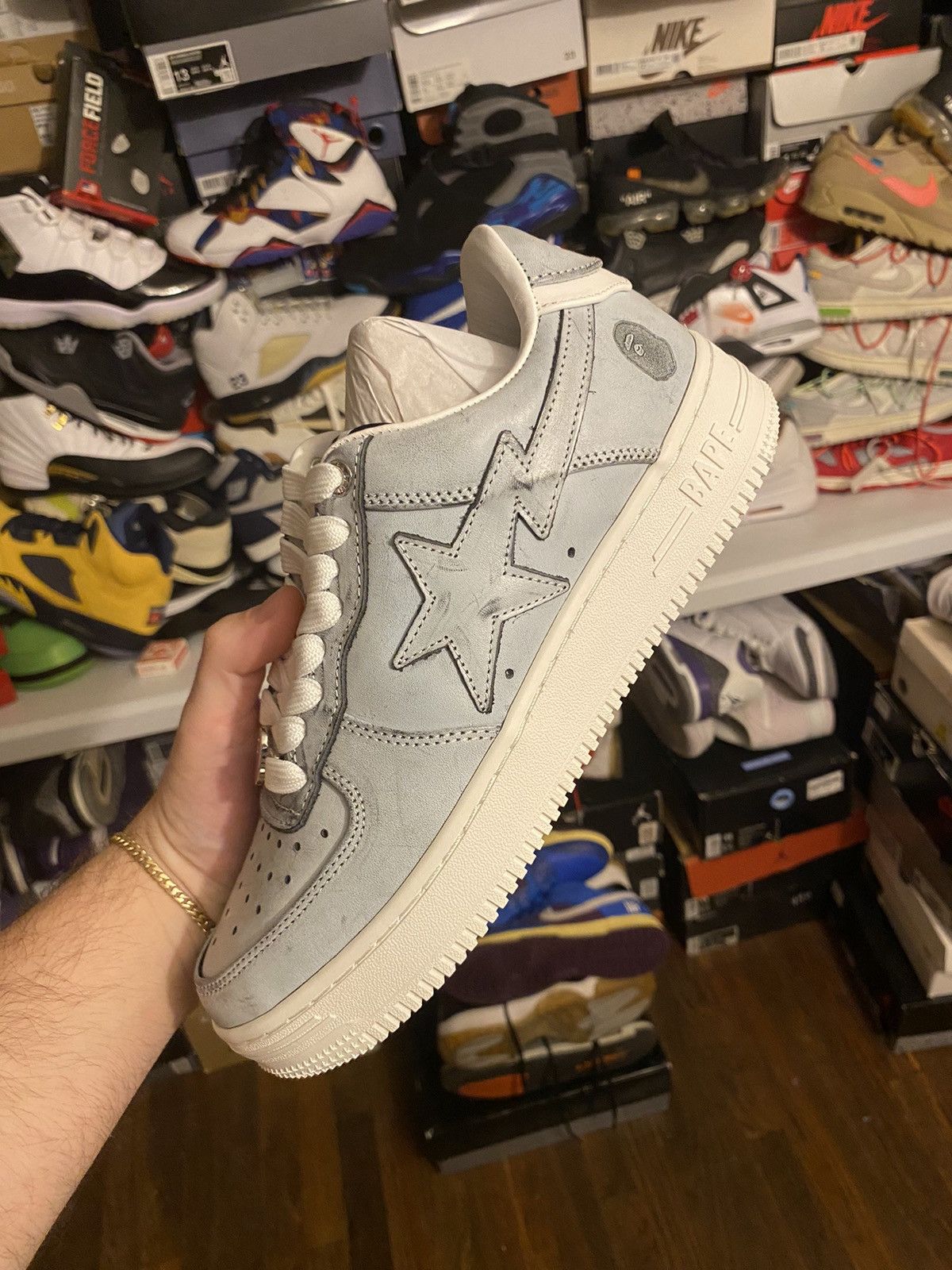 Bape Bapesta low washed black size 8/13 Size US 8 / EU 41 - 1 Thumbnail