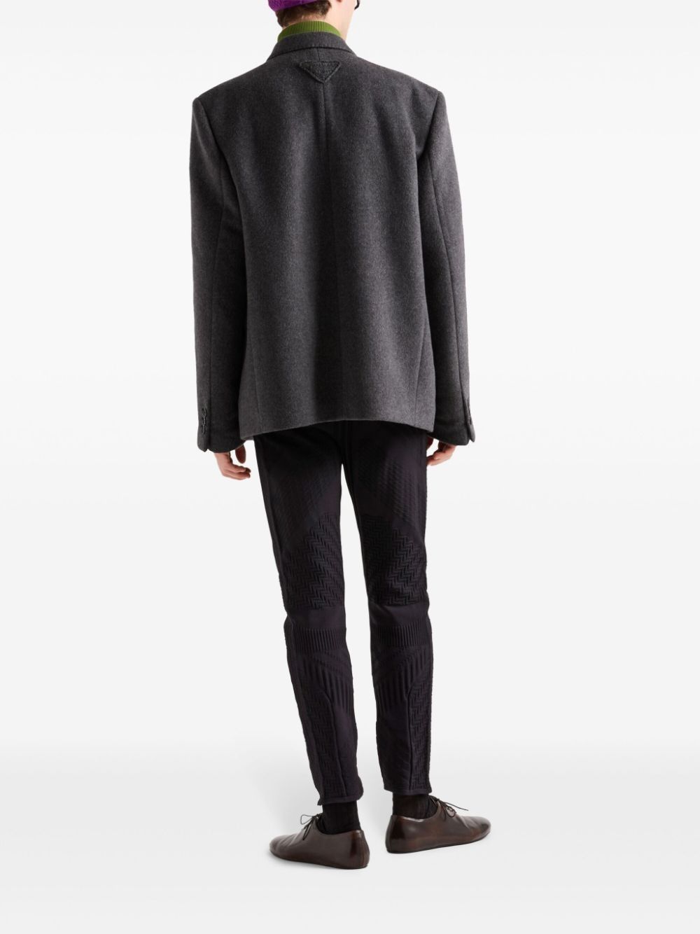 Prada o1bcso1str1025 Nylon Slim-Cut Trousers in Black Size US 36 / EU 52 - 3 Thumbnail