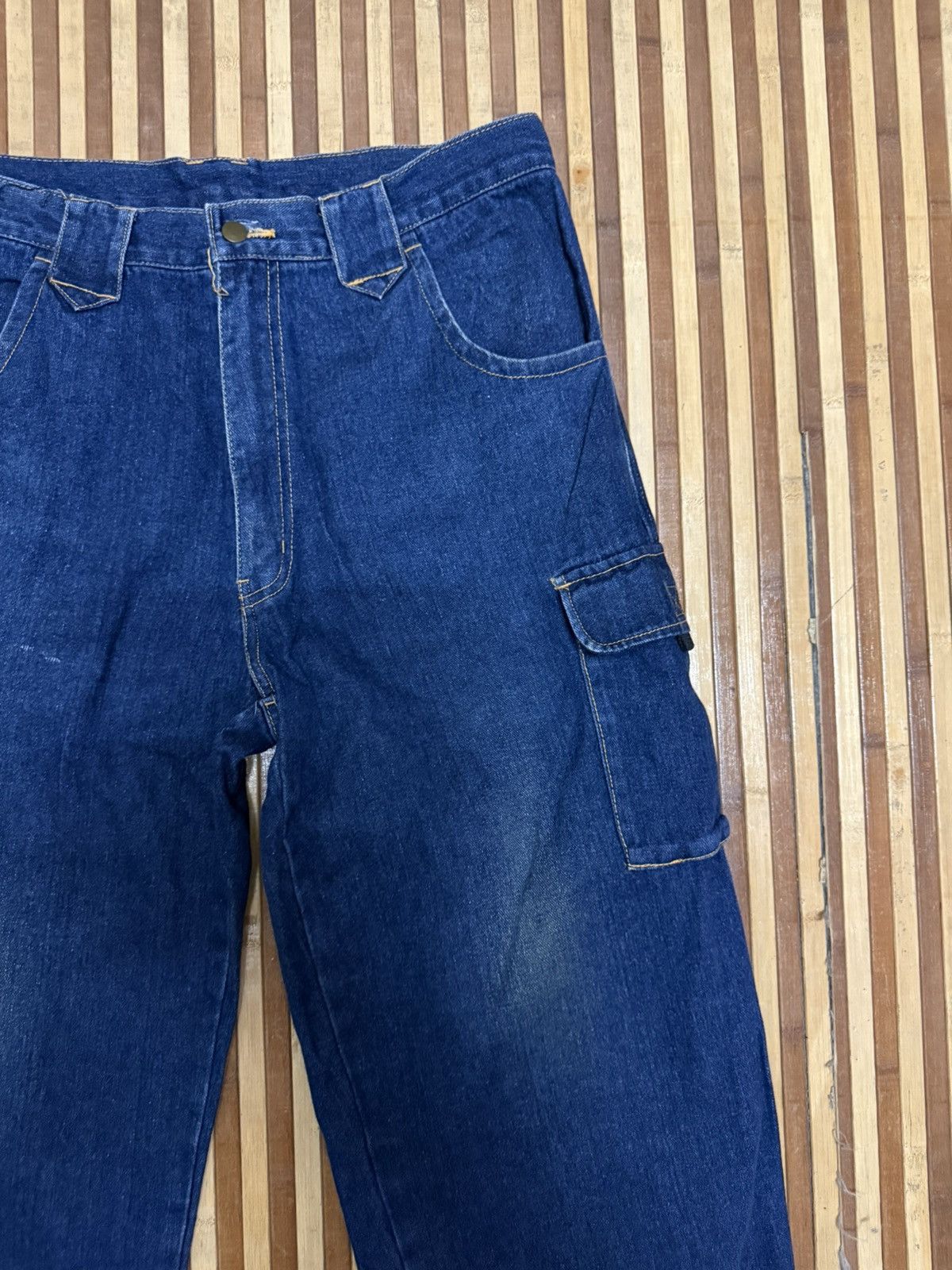 Japanese Brand Denim Cargo Pants Streetwear Multipocket Tactical Pants Size US 33 - 4 Thumbnail