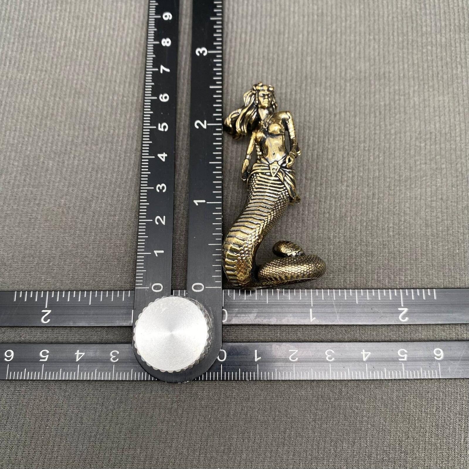 Other Brass Medusa Naga Woman Figurine Statue Size ONE SIZE - 3 Thumbnail