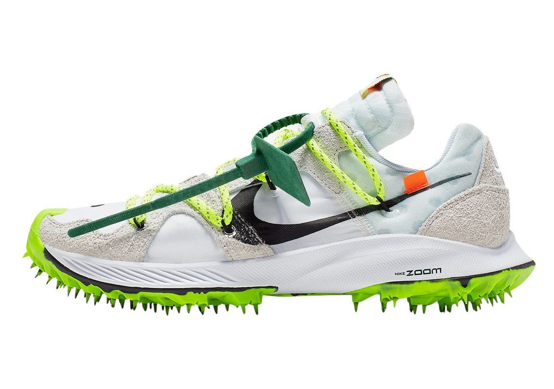Nike × Off-White Off White x Nike Zoom Terra Kiger 5 - White/Metallic Silver Size US 12.5 / EU 45-46 - 1 Thumbnail